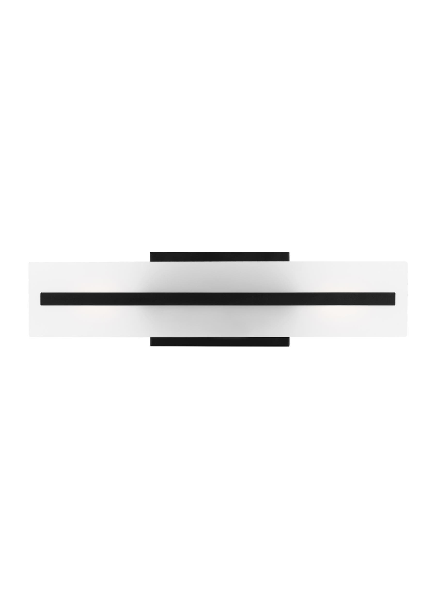 Generation Lighting 4454302EN3-112 Dex 17.88-in 2 -Light Matte Black Modern/contemporary Vanity light