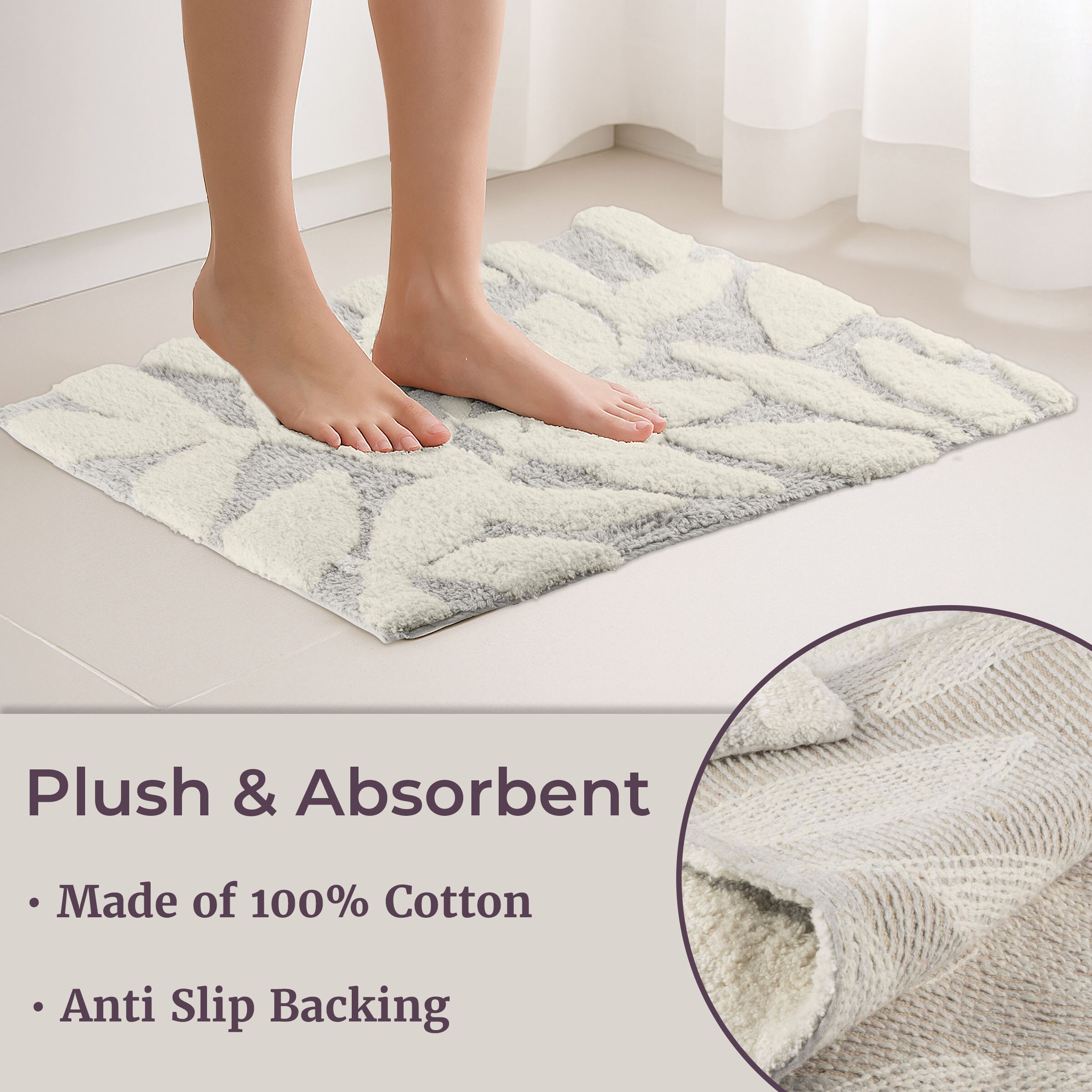 Lavish Home ST-BATH5-BB Bath-Rugs - View #2