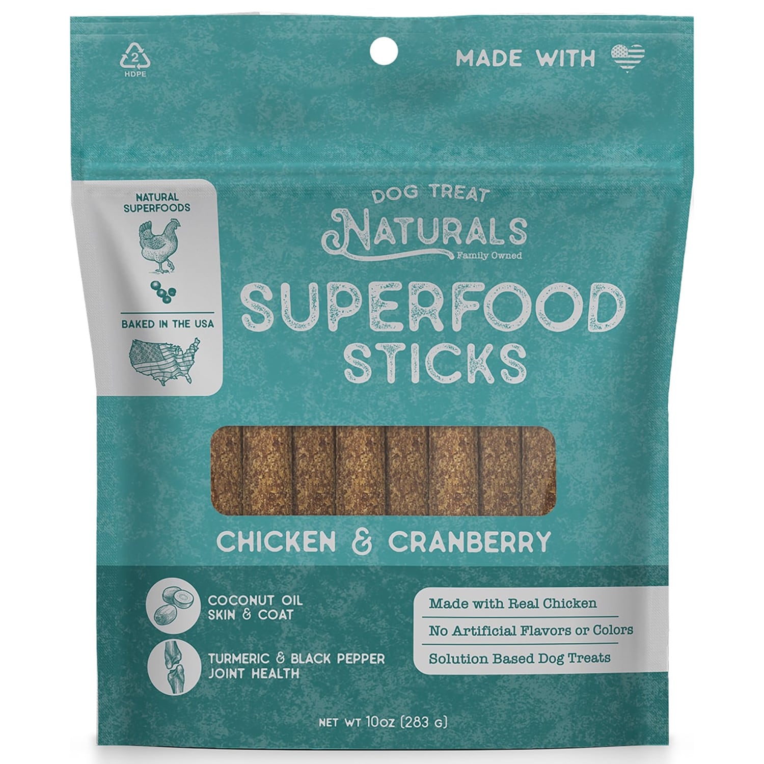 Dog Treat Naturals - Snacks for Dog Chicken and Cranberry Flavor 10 Ounce(s)