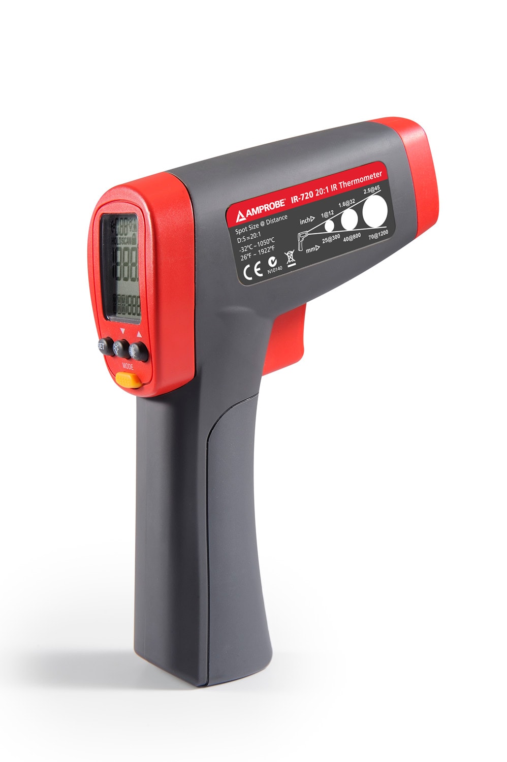 Non-contact Digital Infrared Thermometer in Black | - Amprobe IR-720