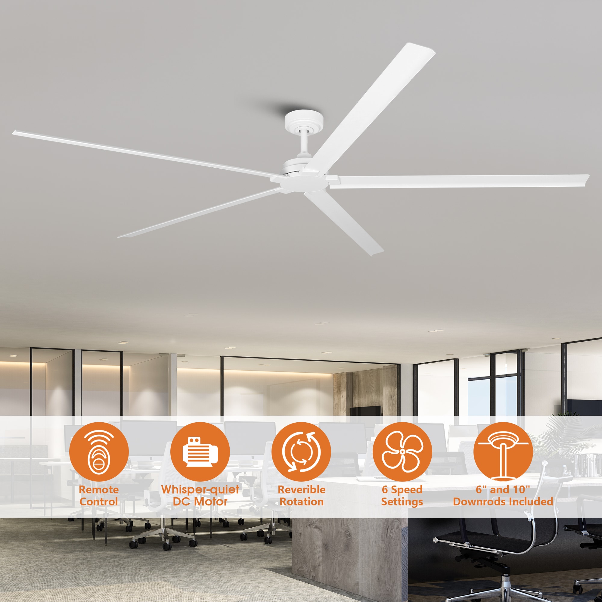 Parrot Uncle F8006WH Ceiling-Fans - View #6