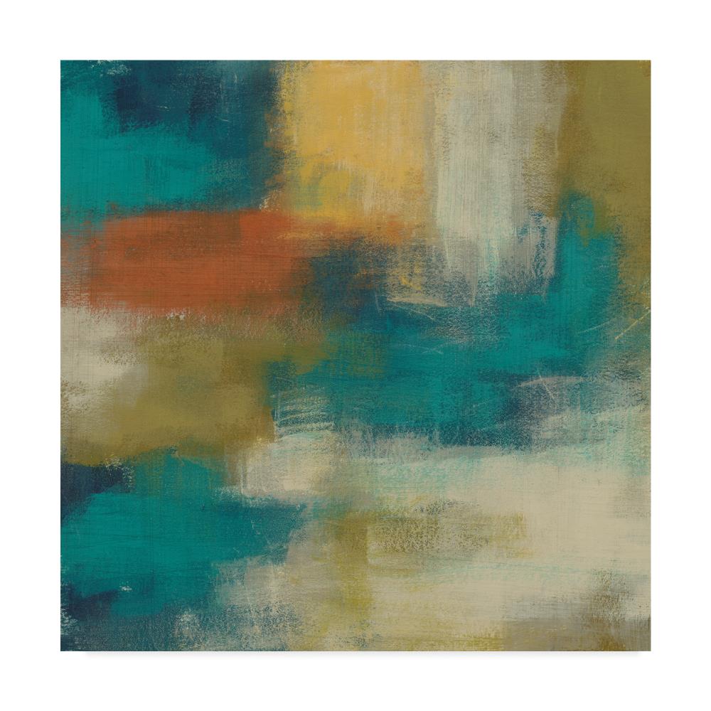 Trademark Fine Art WAG01097-C2424GG Framed 24-in H x 24-in W Abstract Print on Canvas