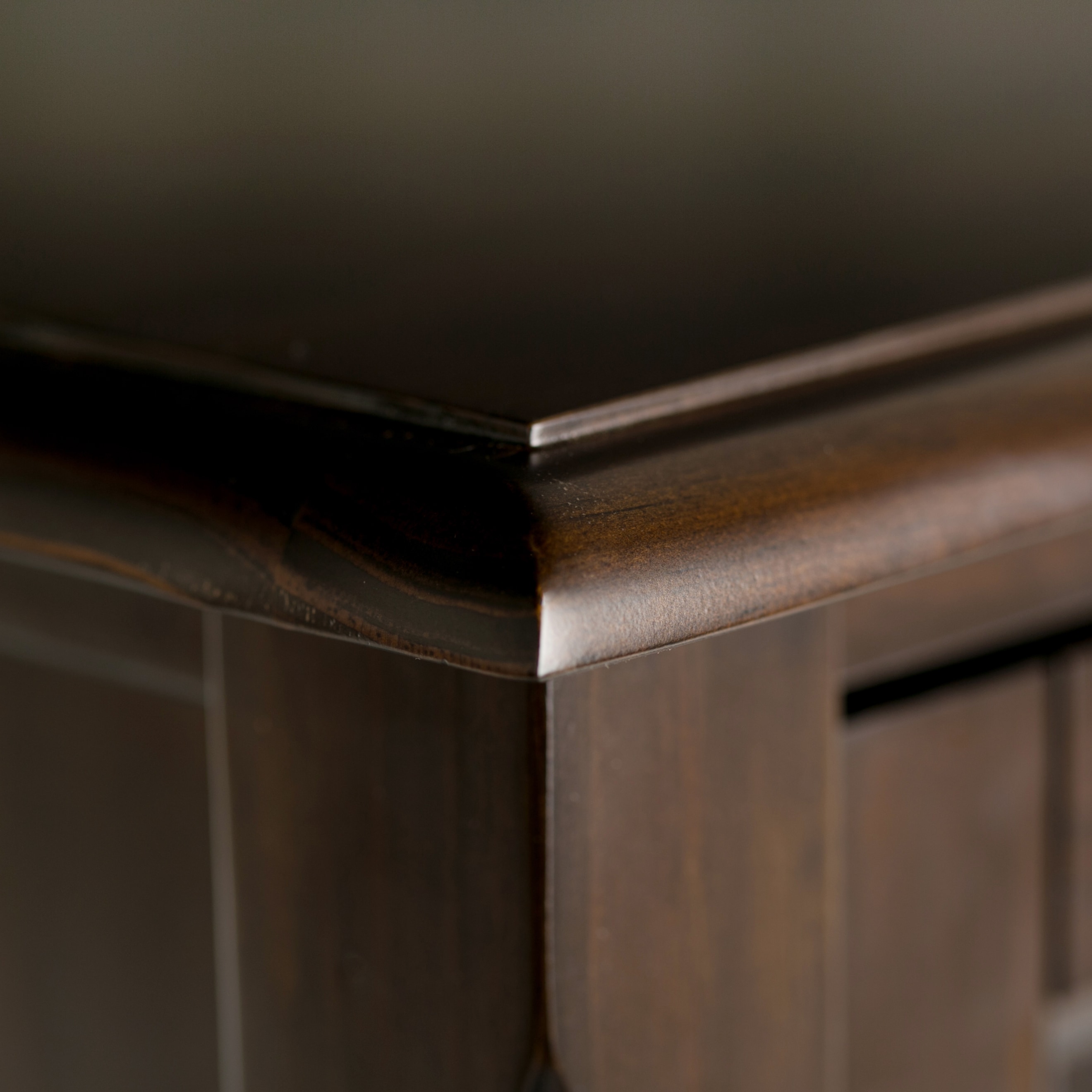 Mahogany Brown 60" Solid Wood TV Stand with Cabinets