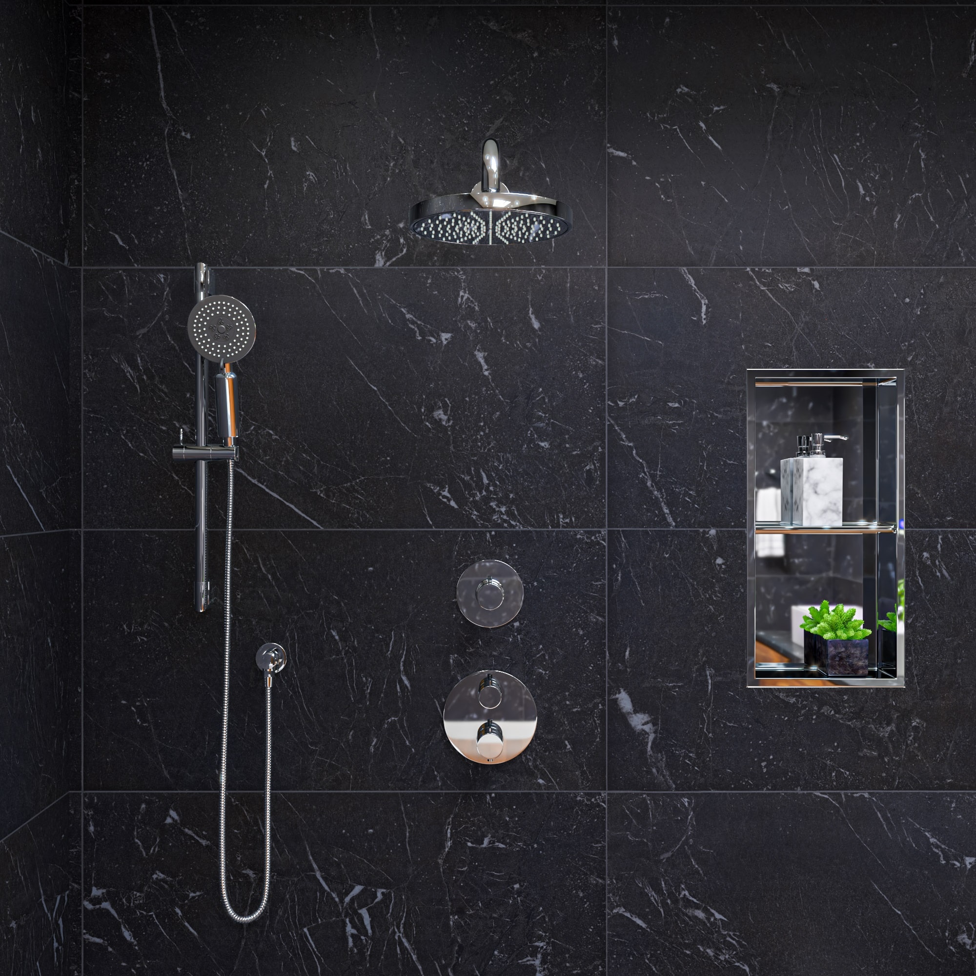 ALFI AB2545-PC Showerhead-Bar-Panels - View #2