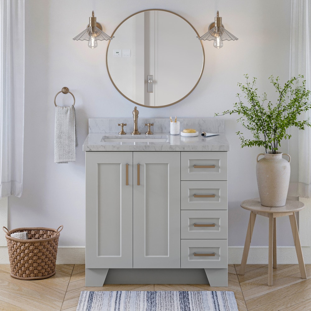 ARIEL Taylor 54-in Grey Bathroom Vanity Base Cabinet without Top