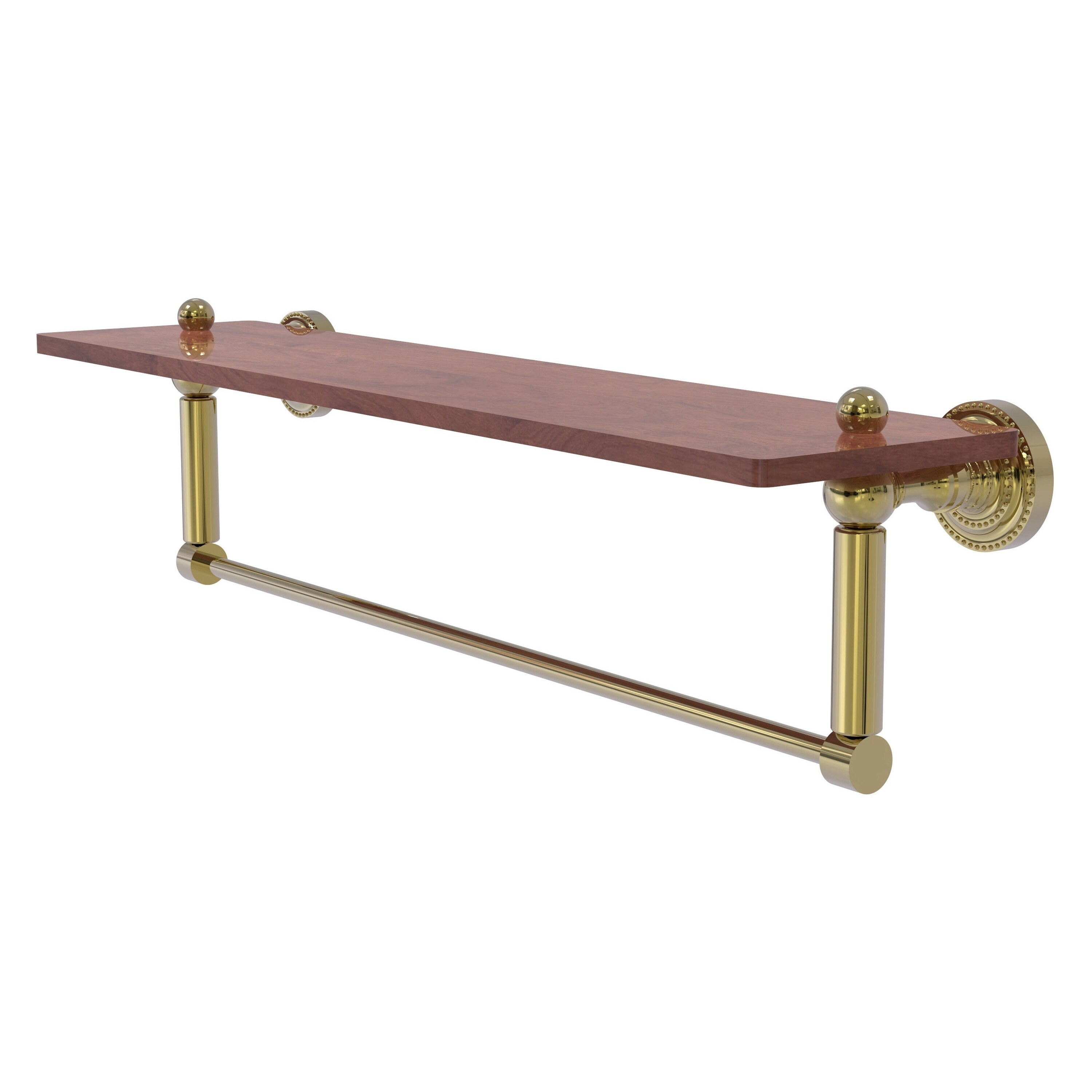 Allied Brass DT-1TB-22-IRW-UNL Dottingham Unlacquered Brass Wall mount Bathroom Shelf ( 22-in x 4-in x 5-in )