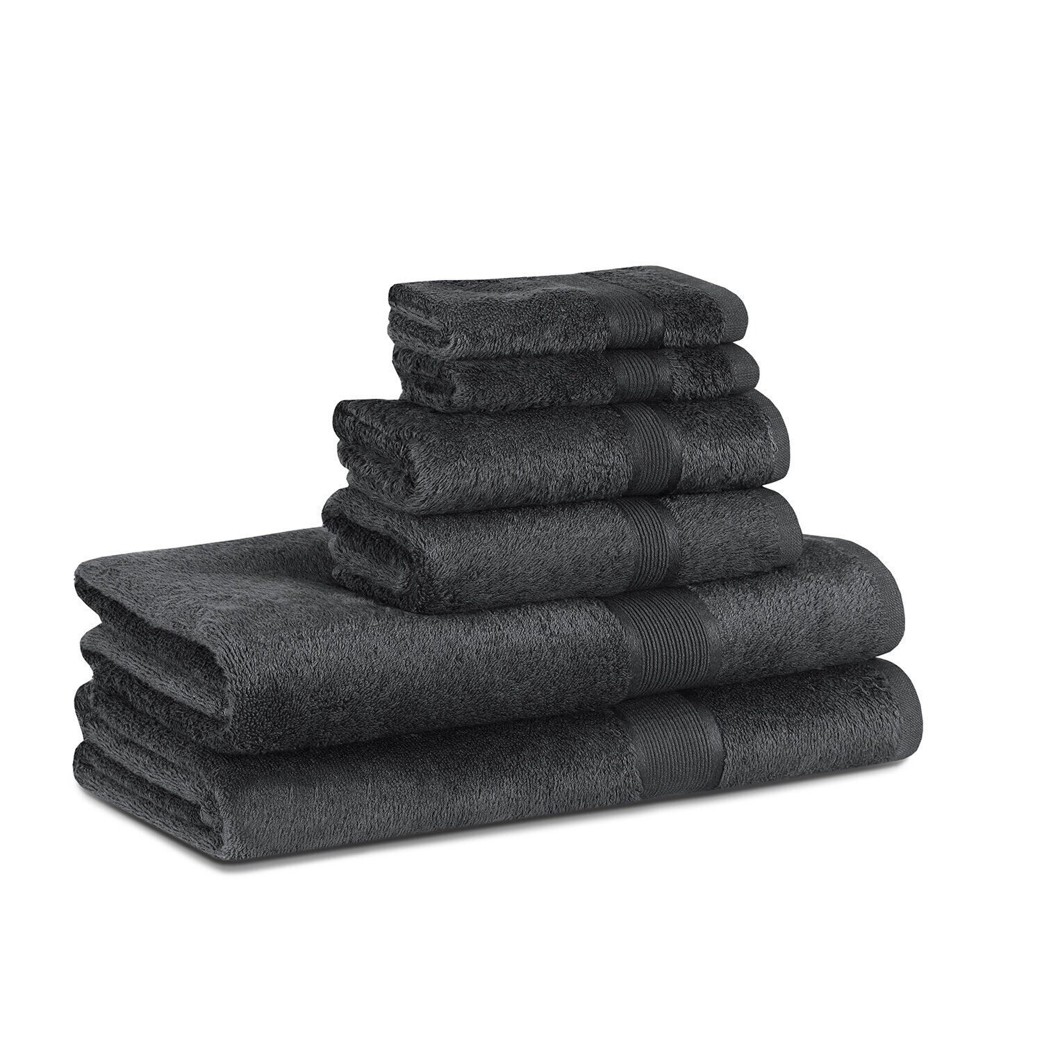 Karin Maki 6-Piece Charcoal Cotton Bath Towel Set at Lowes.com