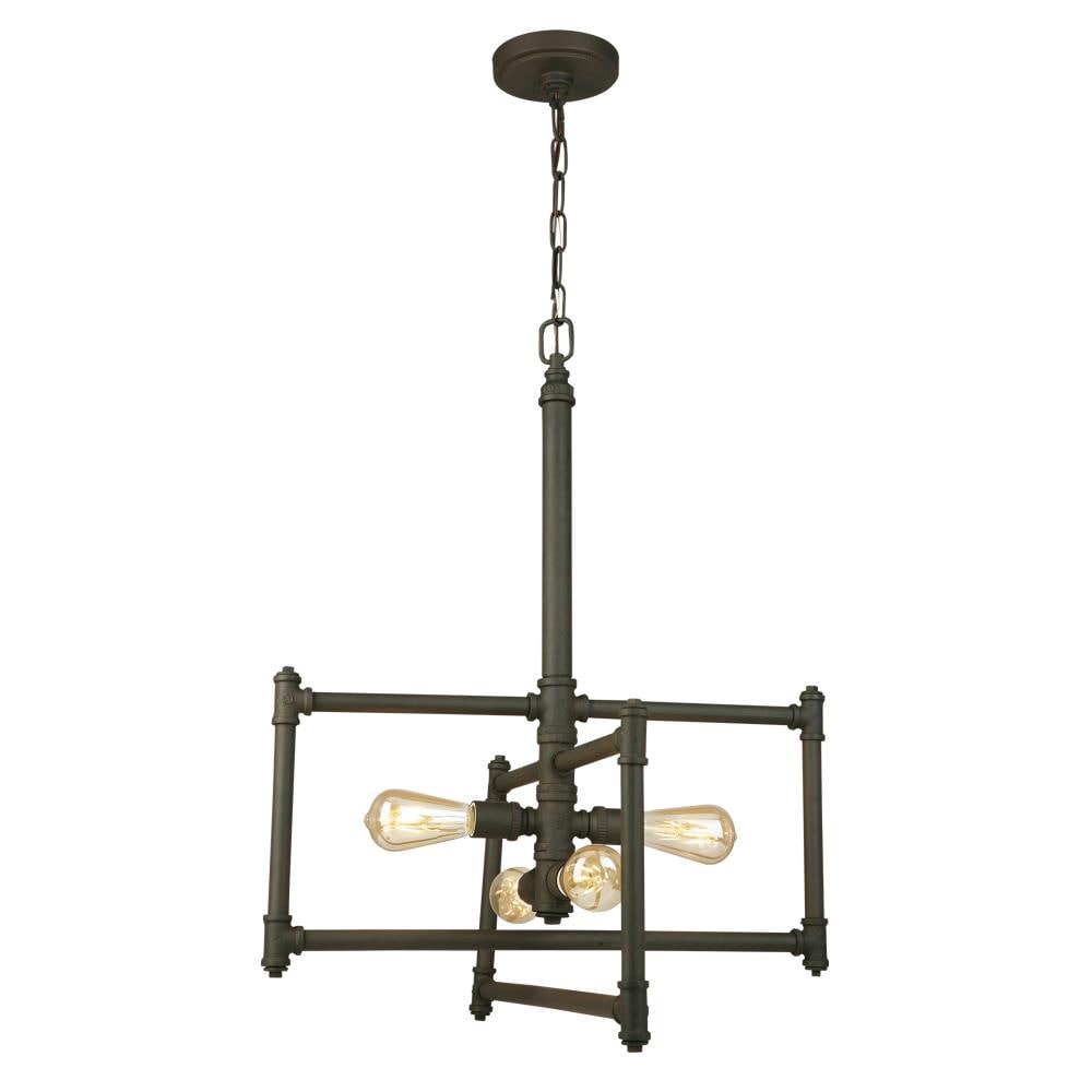 EGLO 202832A Wymer 4-Light Bronze Transitional Square Large Hanging Pendant Light