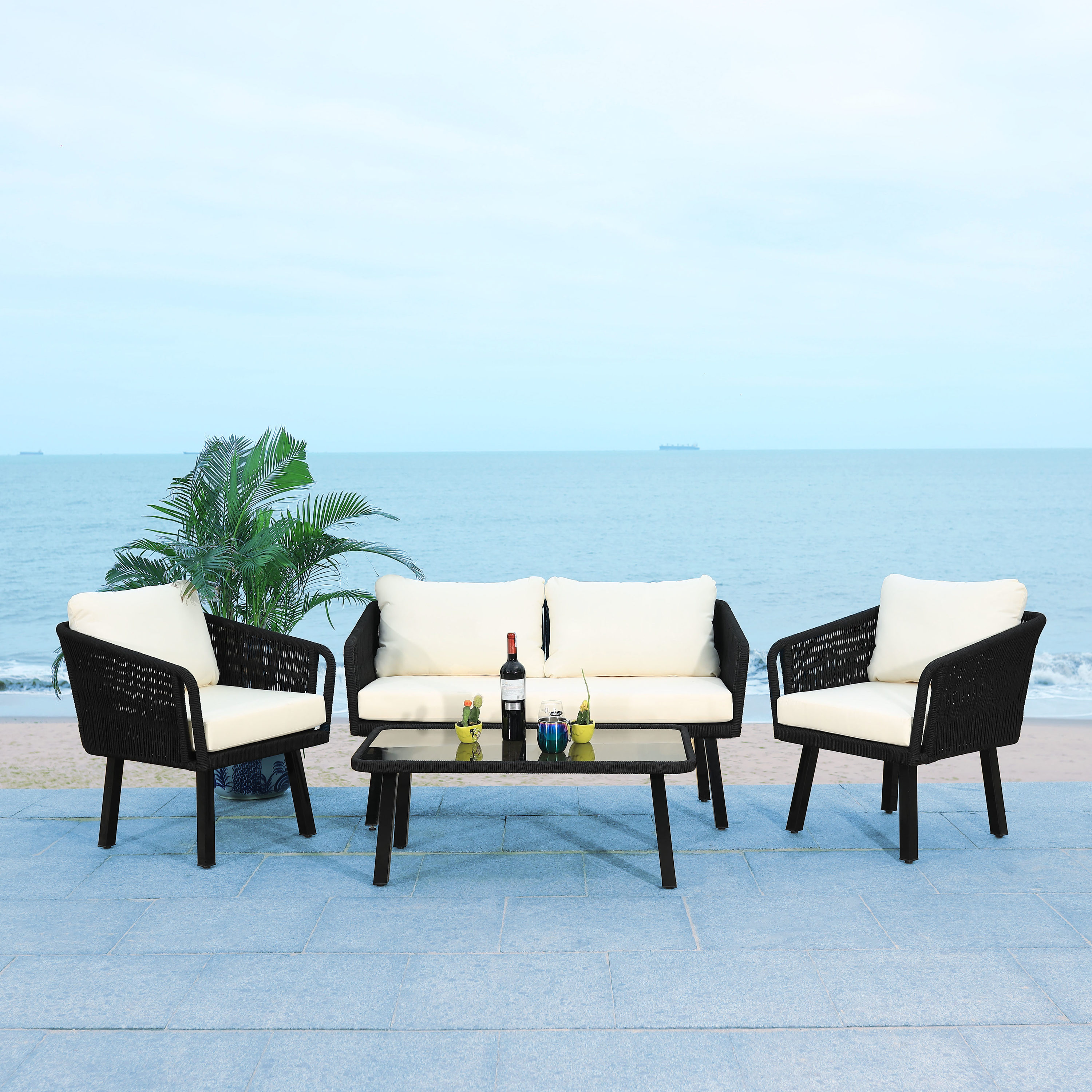 Safavieh PAT7519B Patio-Conversation-Sets - View #4