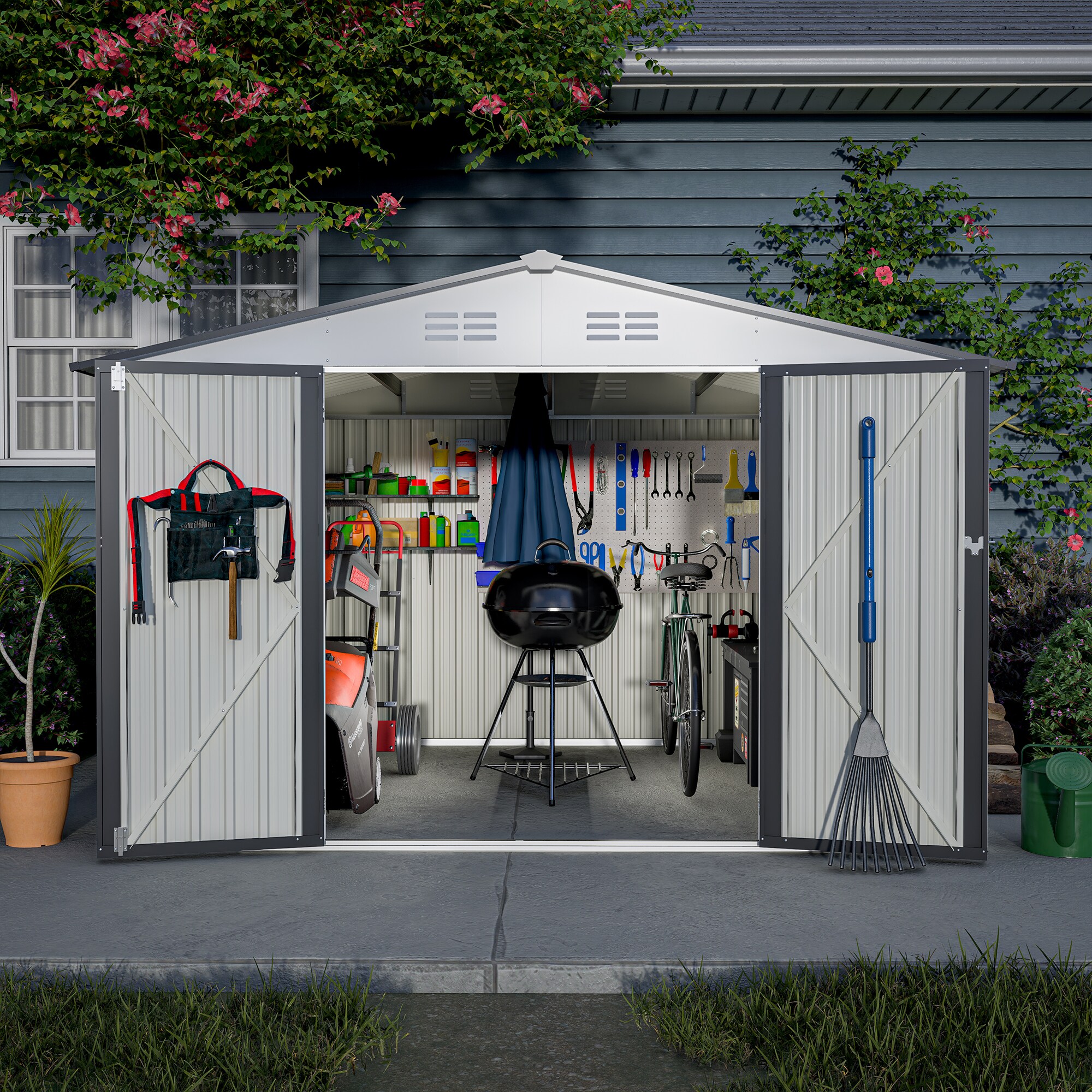 WELLFOR TWSG006-SL Metal-Storage-Buildings-Sheds - View #10
