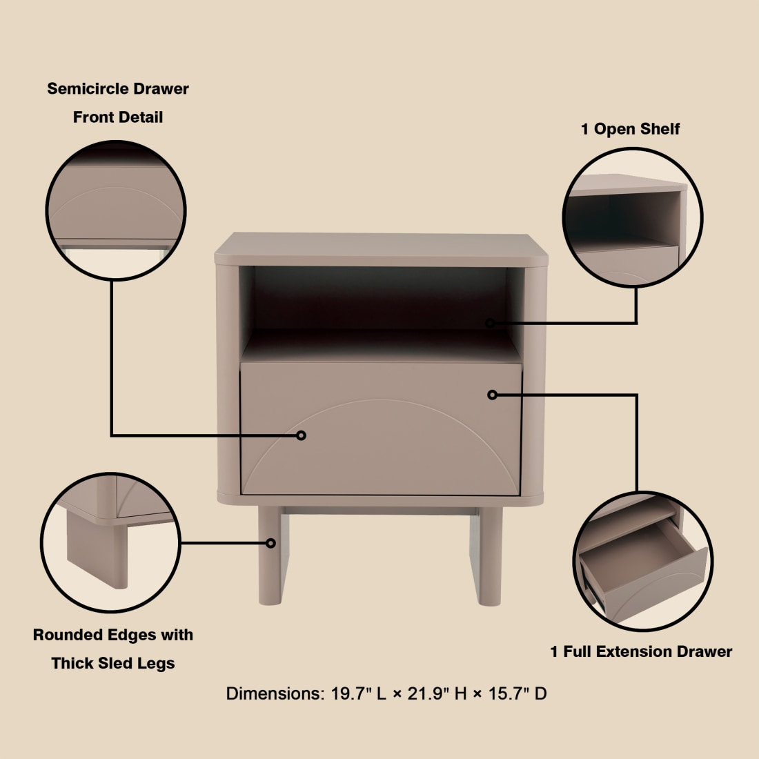CHITA CTK-384 nightstands - View #4
