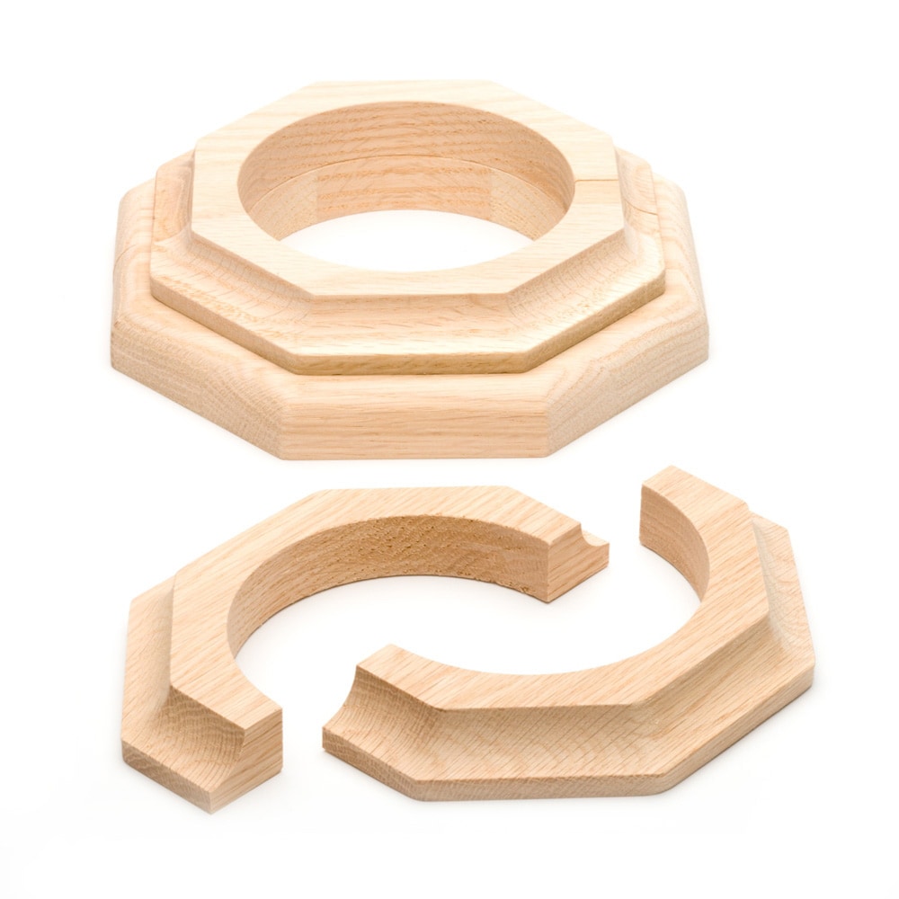 3.5-in Red oak Column Cap and Base Kit