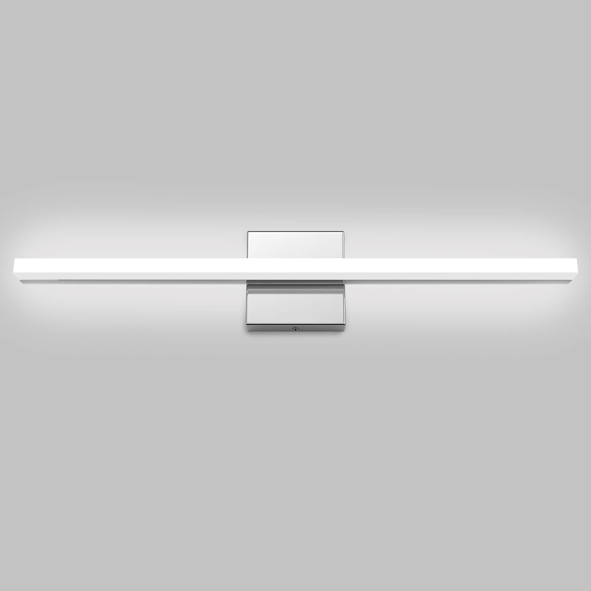 LamQee 06FTL0600BCW Bar Vanity Light Wall Sconce 23.62-in 1 -Light Polished Off-white Integrated LED Modern/contemporary Vanity light