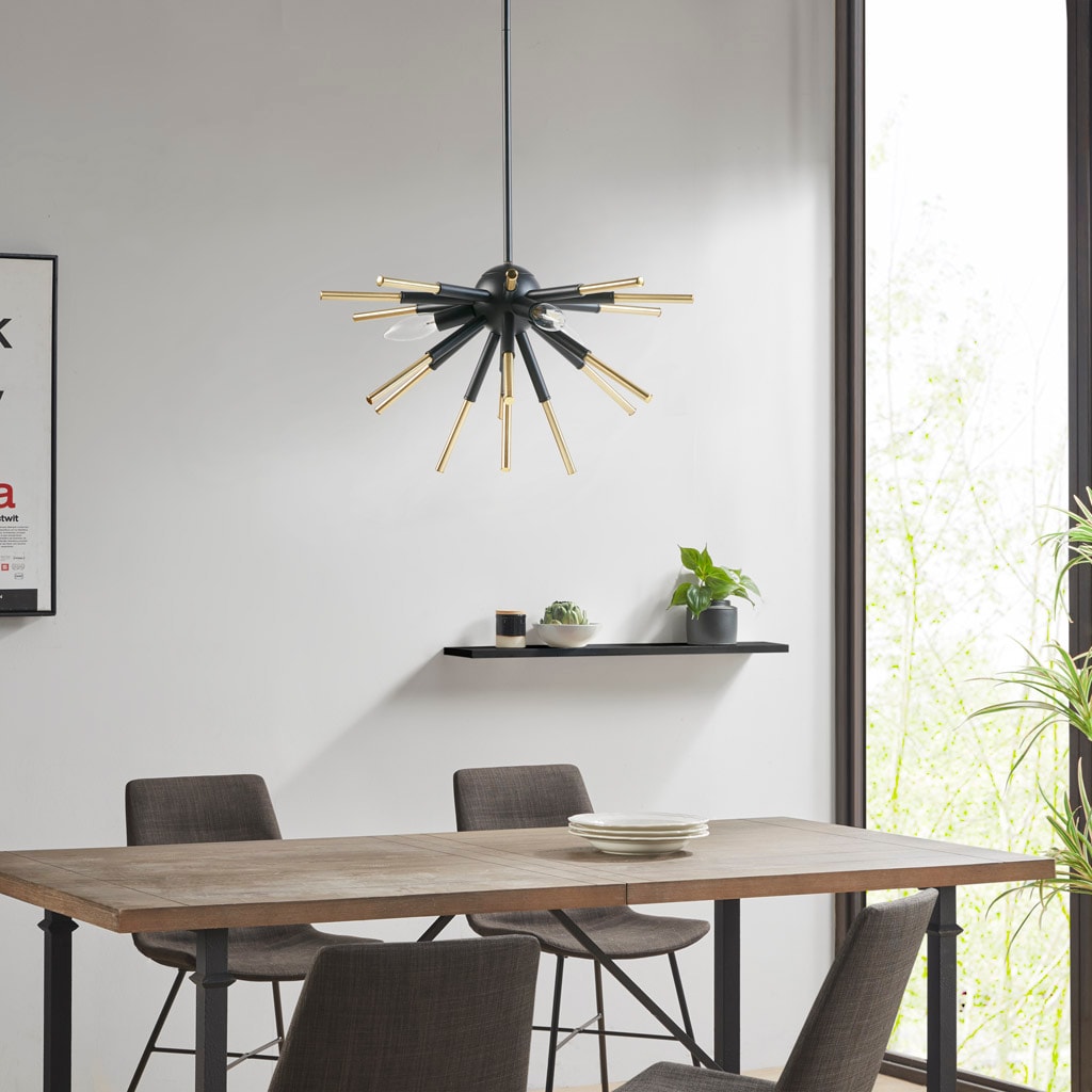 VOLTERRA 10153-07, Small LED Chandelier, Plated Brushed Gold