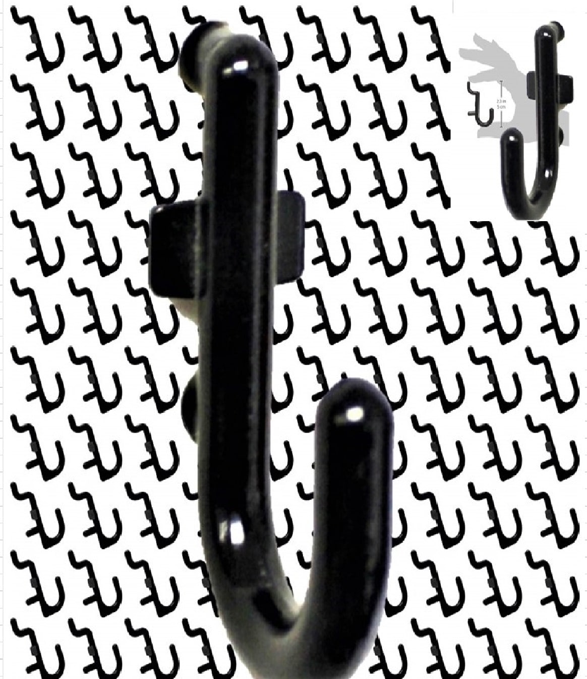 WallPeg 75 Flex Lock Assorted Black Peg Hooks - 25 L, 25 J, 25 Jumbo Style  in the Pegboard & Accessories department at