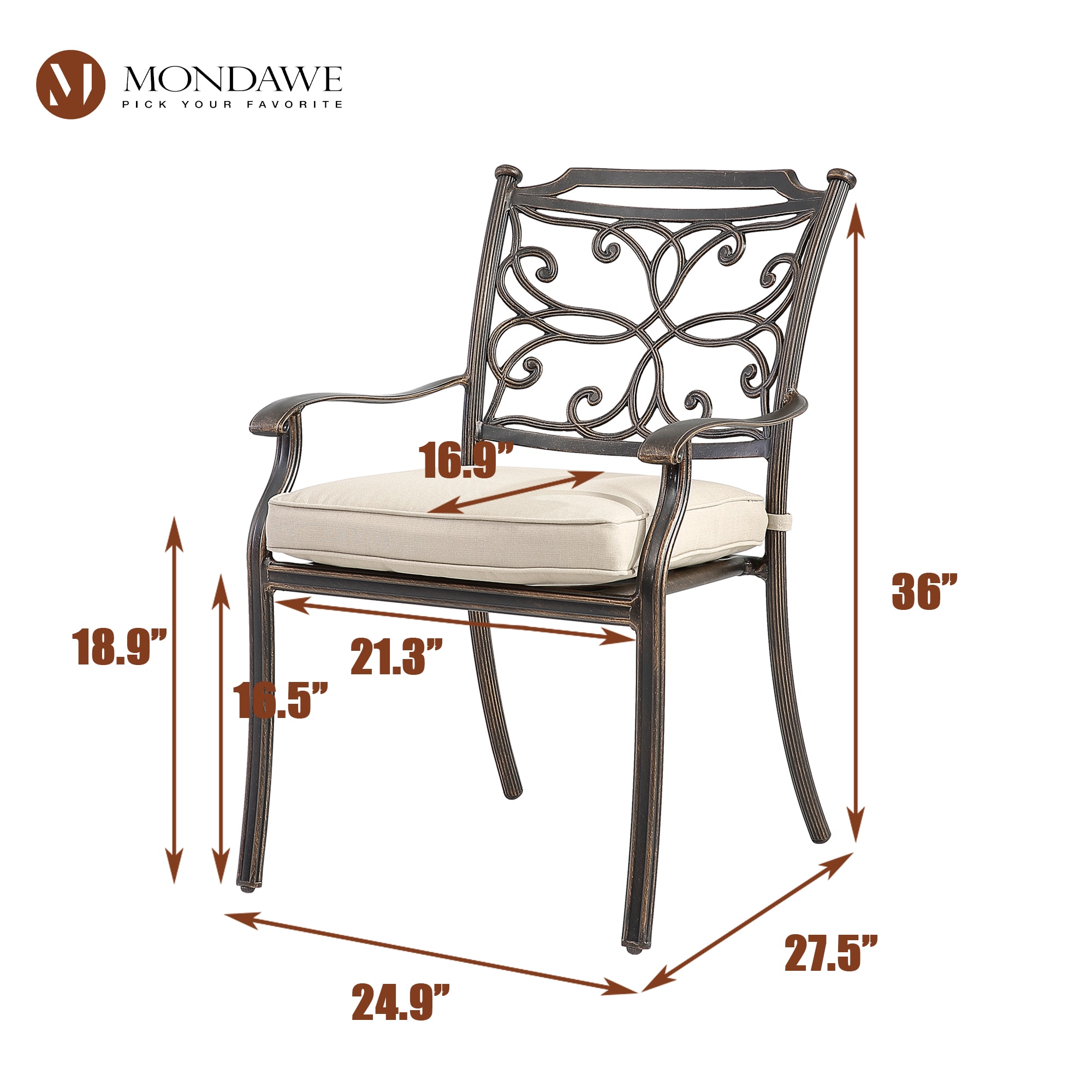 Mondawe 21OD023134BE Patio-Chairs - View #5