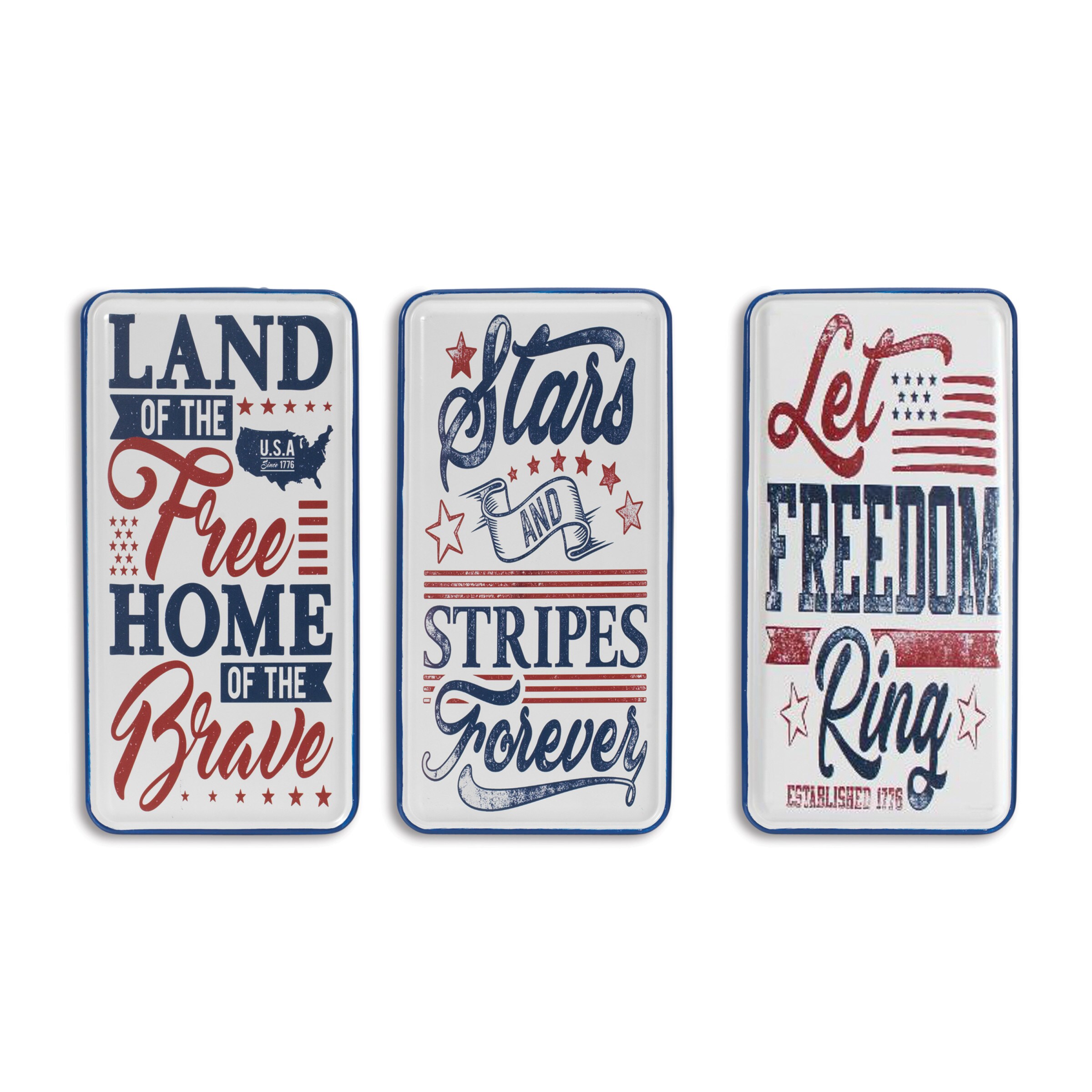 GIL 2628880EC Set of 3 23.8 in METAL ENAMEL SIGN