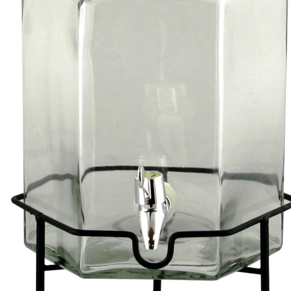 Gibson Home 0.95 Gallon Duval Glass Beverage Dispenser Clear