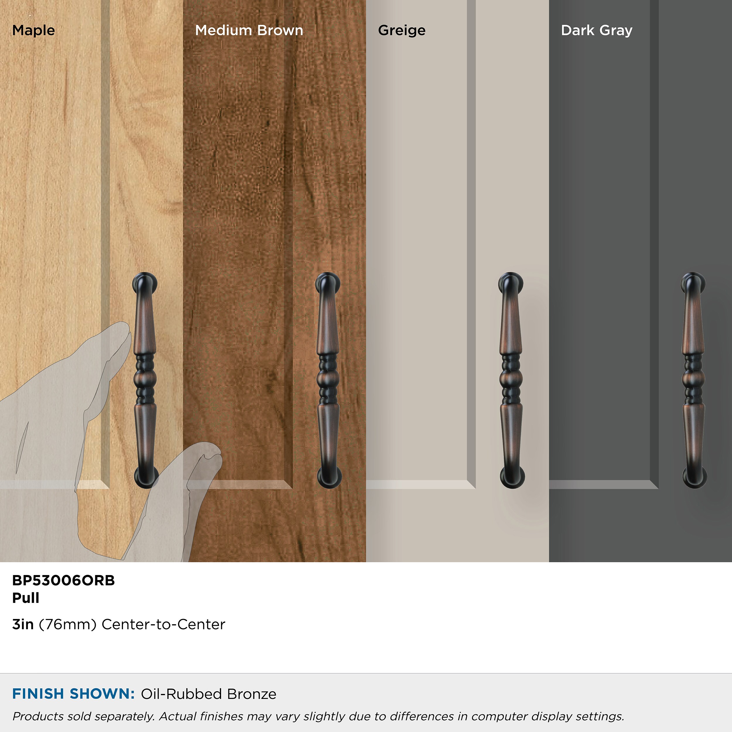 Amerock BP53006ORB Cabinet-Pulls - View #7