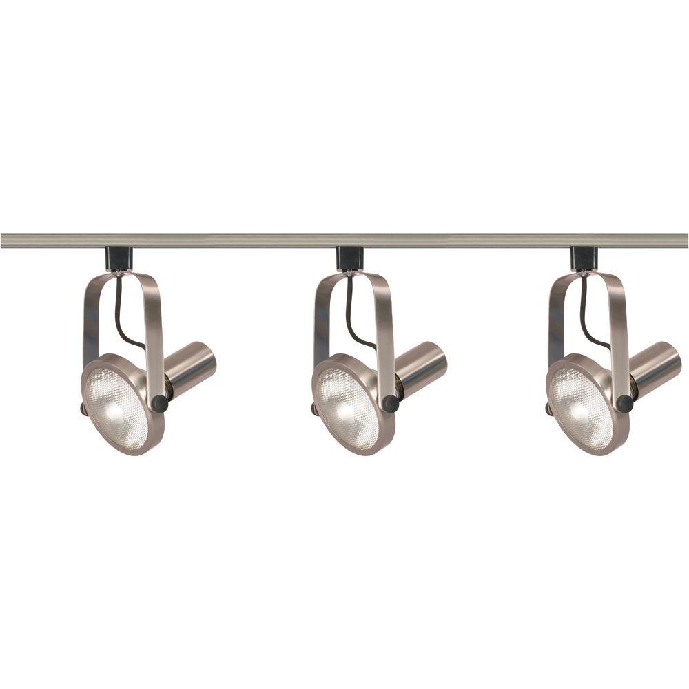  LW-SC550371 3-Light 48-in Brushed Nickel Standard Linear Track Lighting Kit
