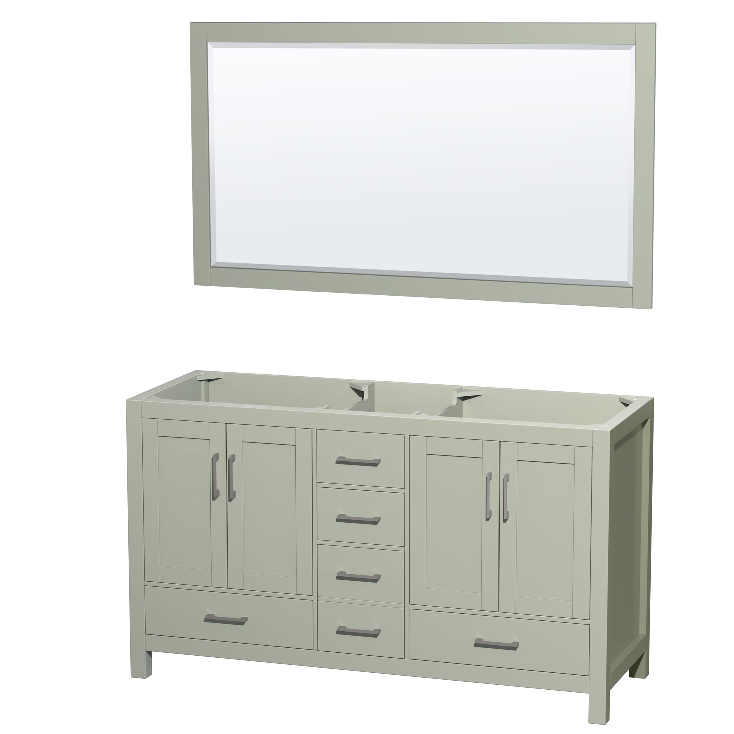 Wyndham Collection WCS141460DLGCXSXXM58 Sheffield 60-in Light Green (Mirror Included)