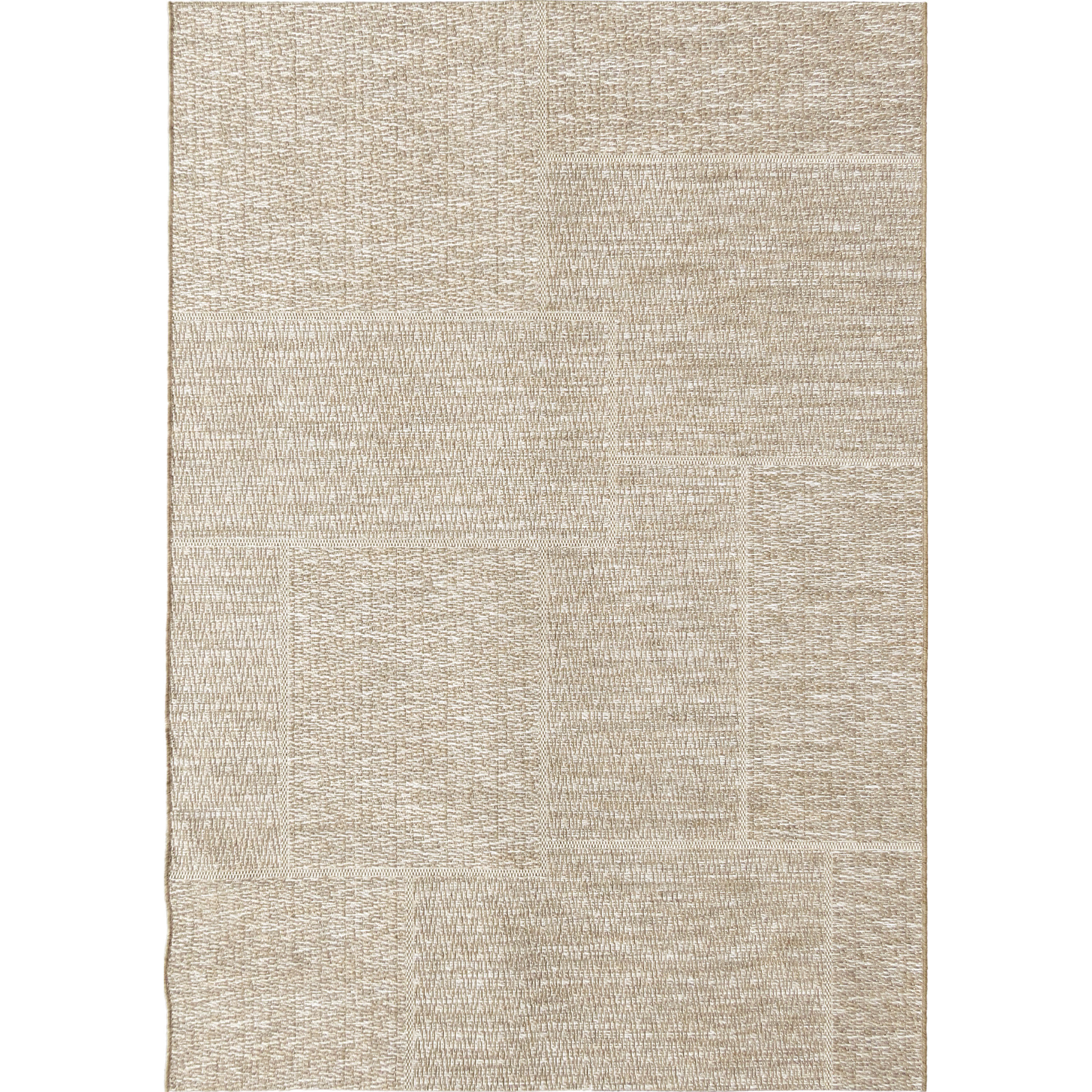 Orian Rugs Squared Sand 8 x 11 Beige Block Area Rug at Lowes.com