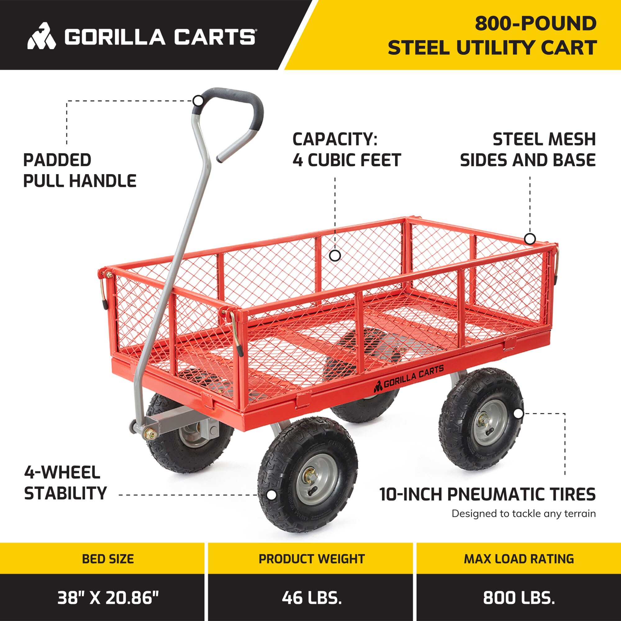 Gorilla Carts 215067 Utility-Carts - View #2