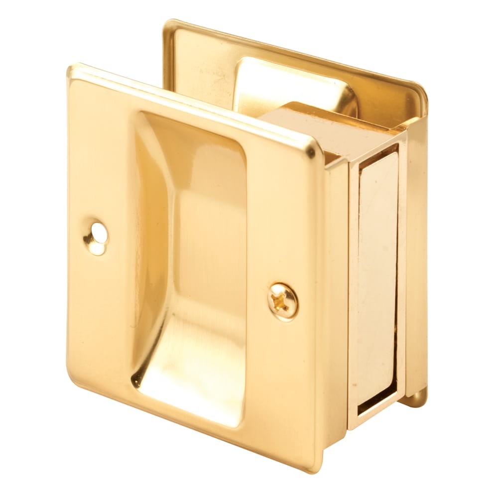 Prime-Line 2.5-Inches Brass-plated Pocket Door Pull #N 6770