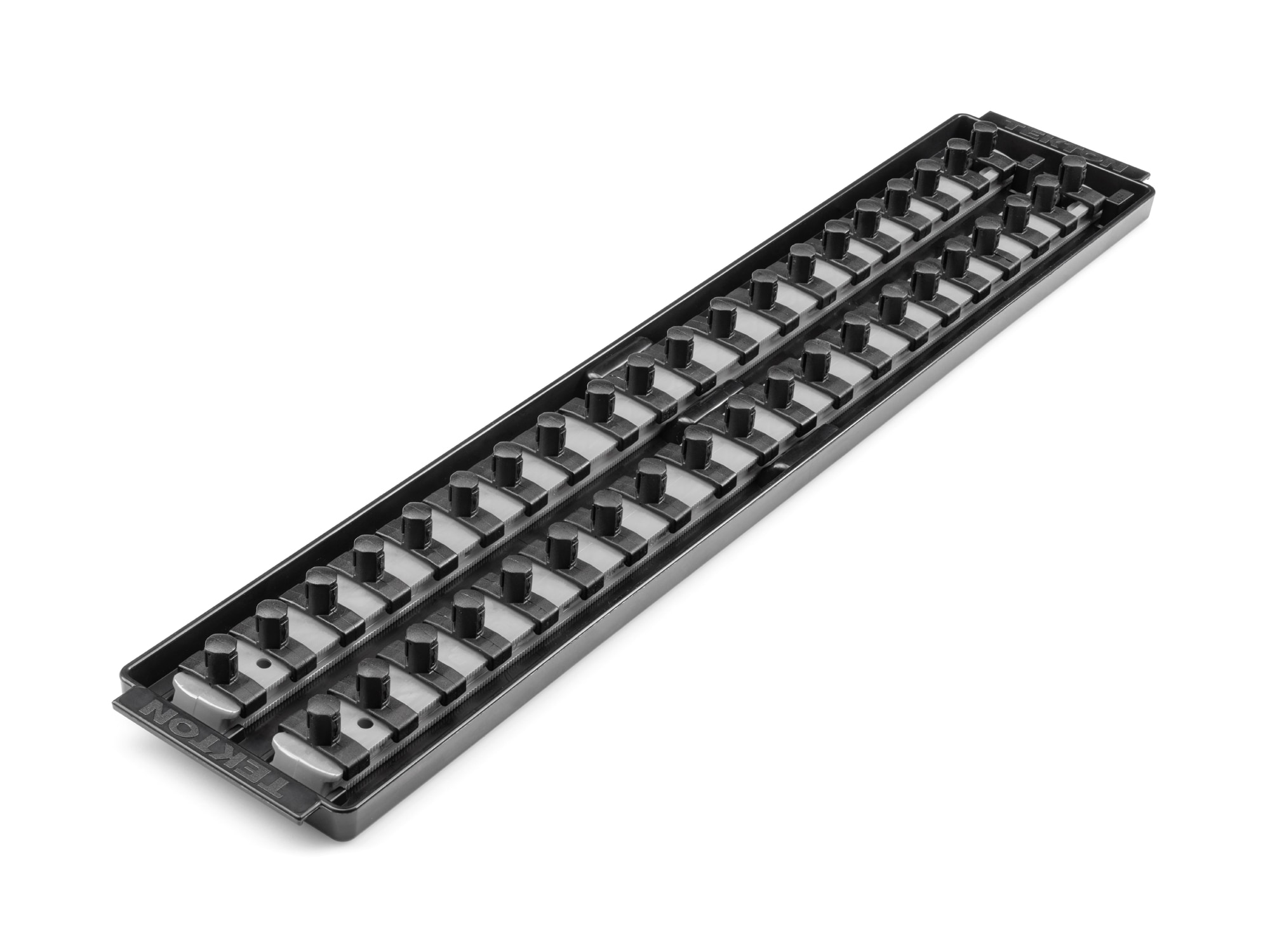 TEKTON OST13340 Plastic Socket storage - 3/8 in drive x 18 inch socket rails with 40 clips