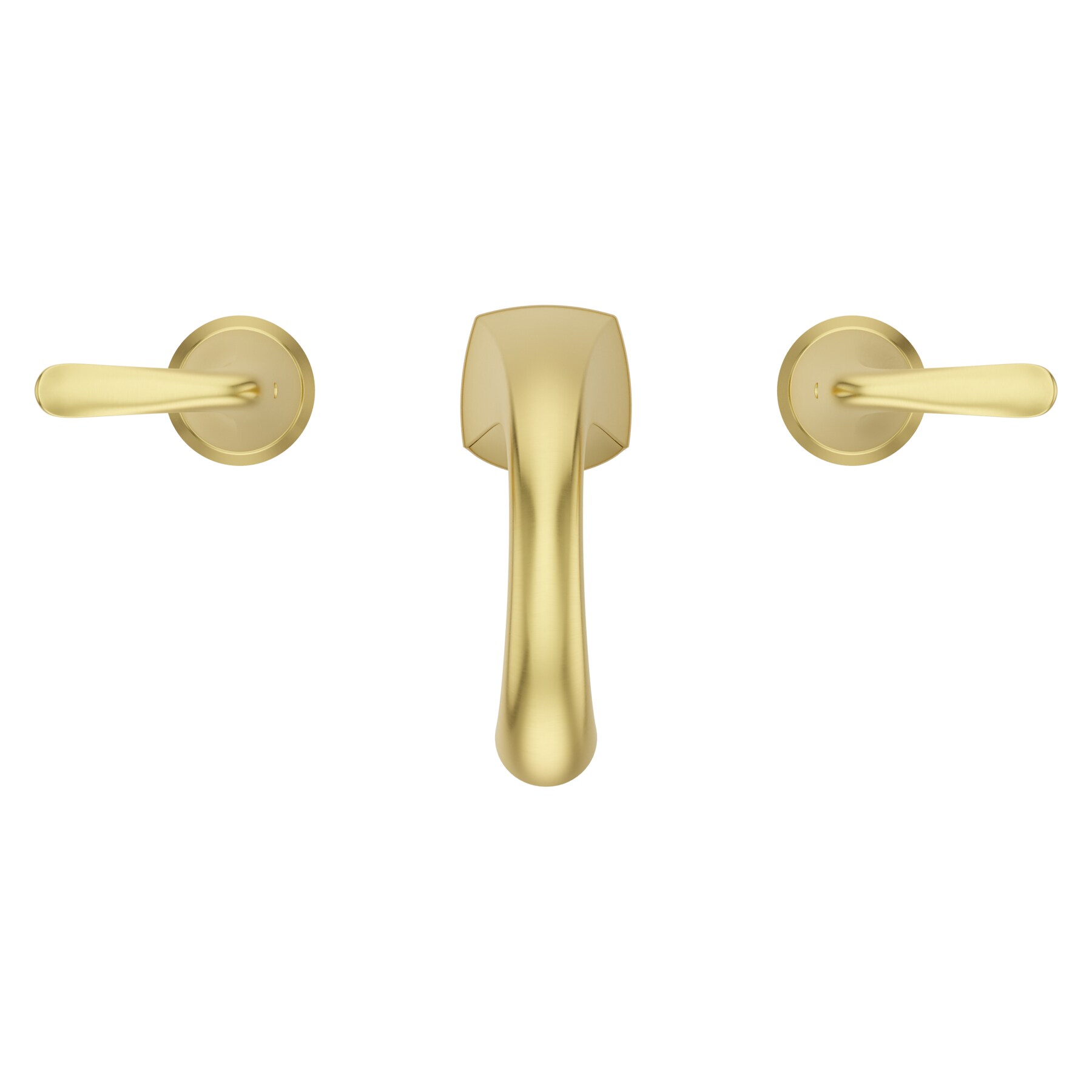 Willa Brushed Gold Widespread Bathroom Faucet with Drain Assembly
