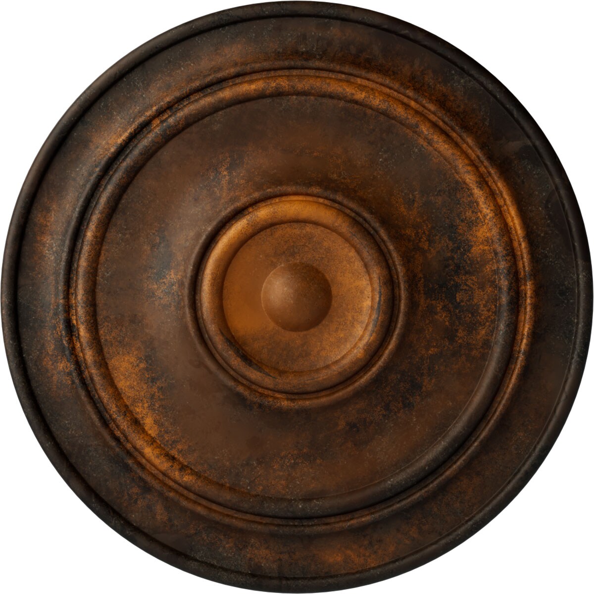 Ekena Millwork CM40CLRUS Small Classic 40.25-in W x 40.25-in L Painted Rust Polyurethane Whole Ceiling Medallion