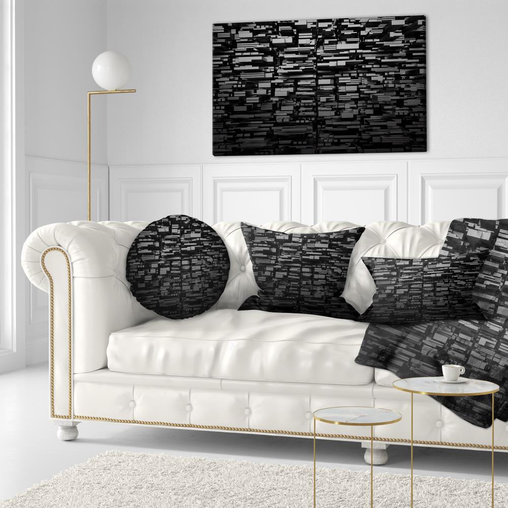 Designart CU15755-12-20 12-in x 20-in Black Indoor Decorative Pillow