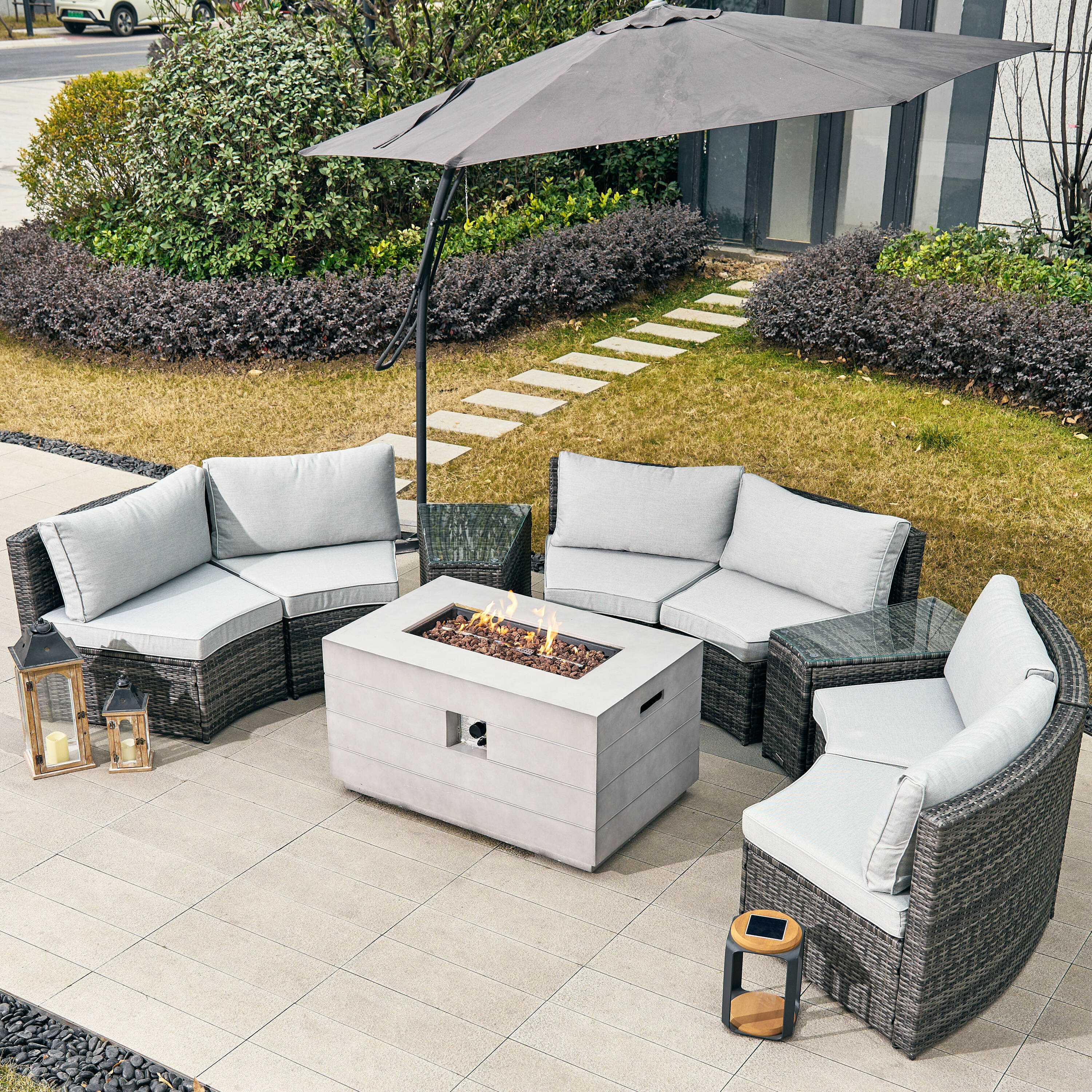 Direct Wicker DWS-1205B6S2T&2150G Patio-Conversation-Sets - View #2