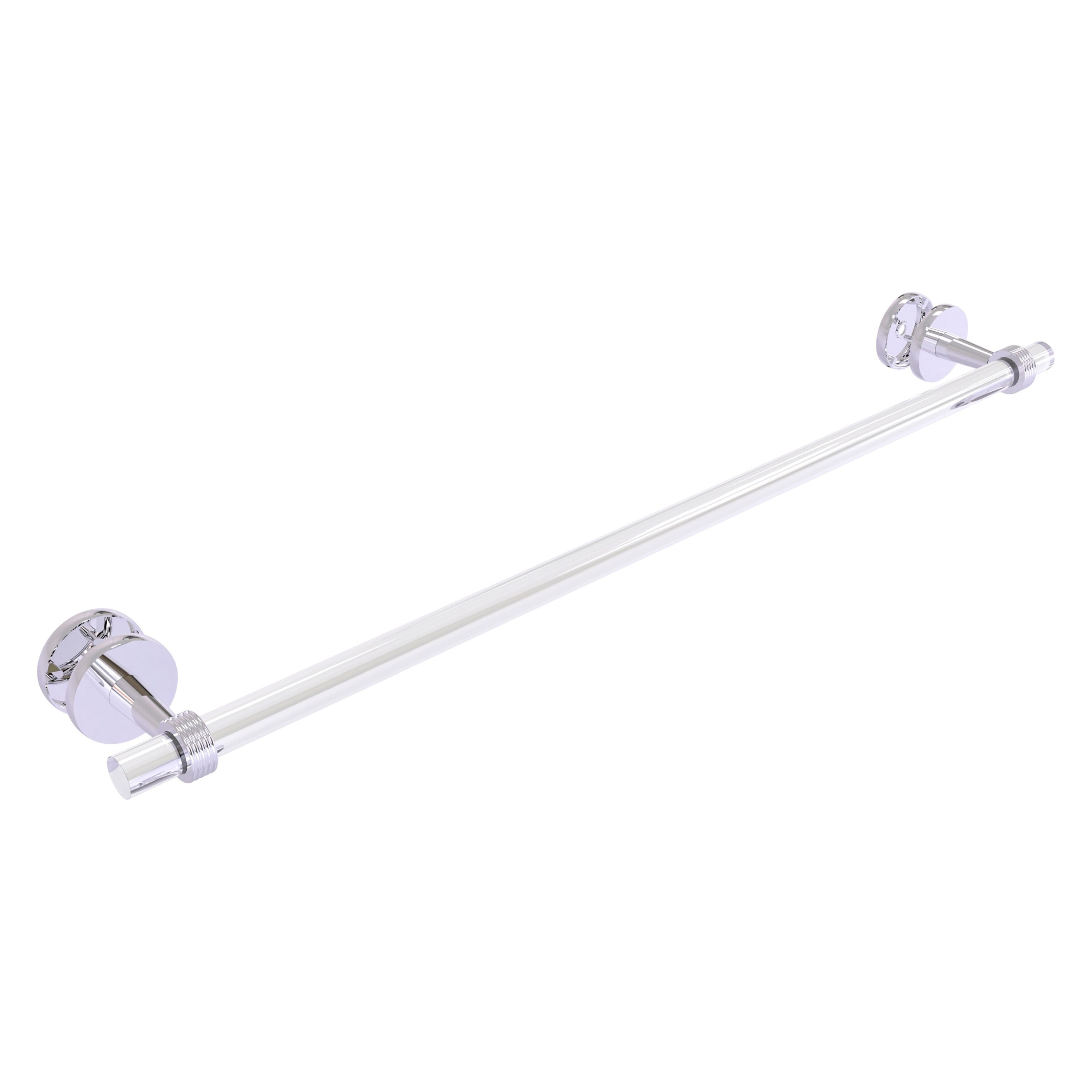 Allied Brass CV-41G-SM-30-PC Clearview 30-in Polished Chrome Wall mount Single Towel Bar