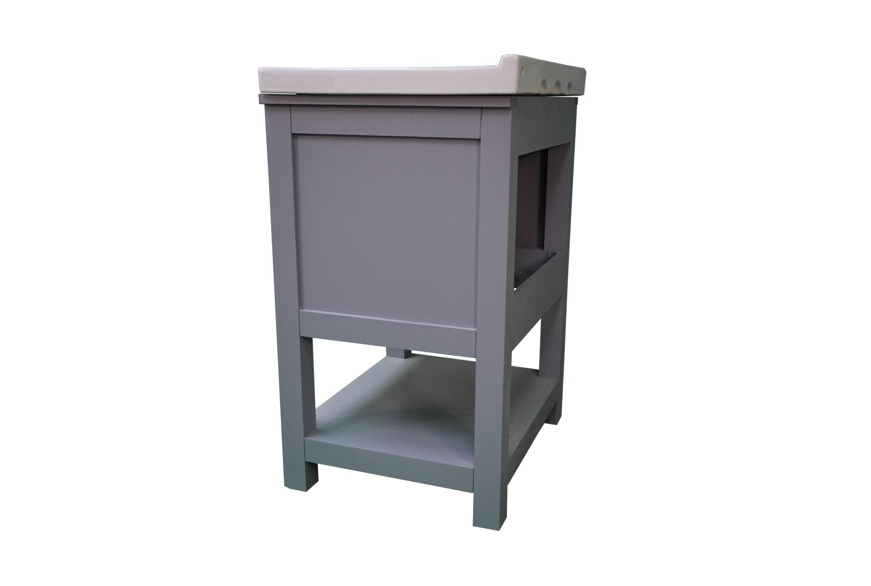 Dreamwerks 24 In Gray Undermount Single Sink Bathroom Vanity With   64461407 