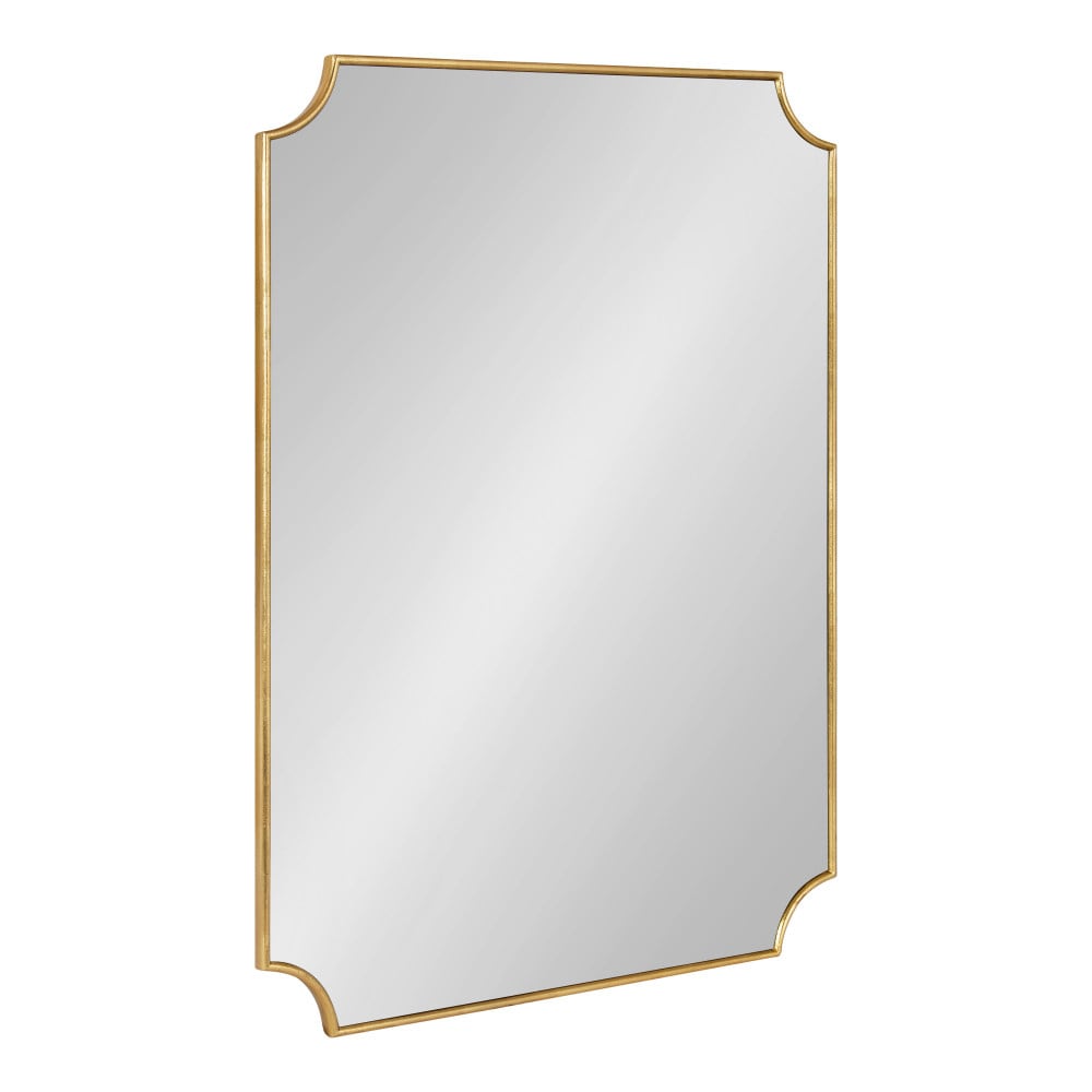 Kate and Laurel 22.00-in W x 30.00-in H Rectangle Gold Framed Wall Mirror