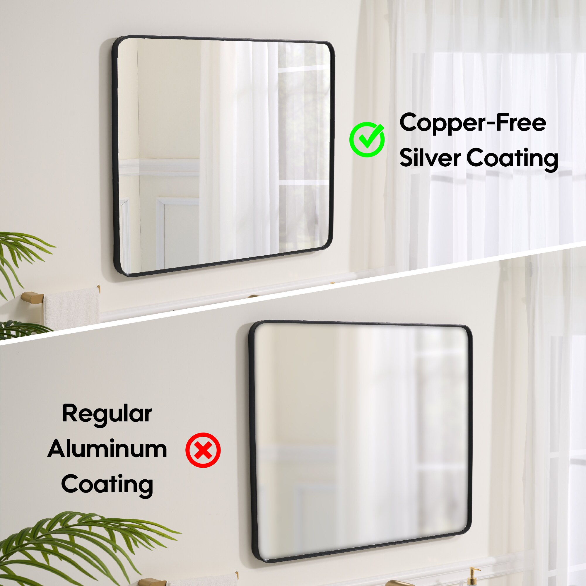 WELLFOR F1MR3036MB Framed-Bath-Mirrors - View #7