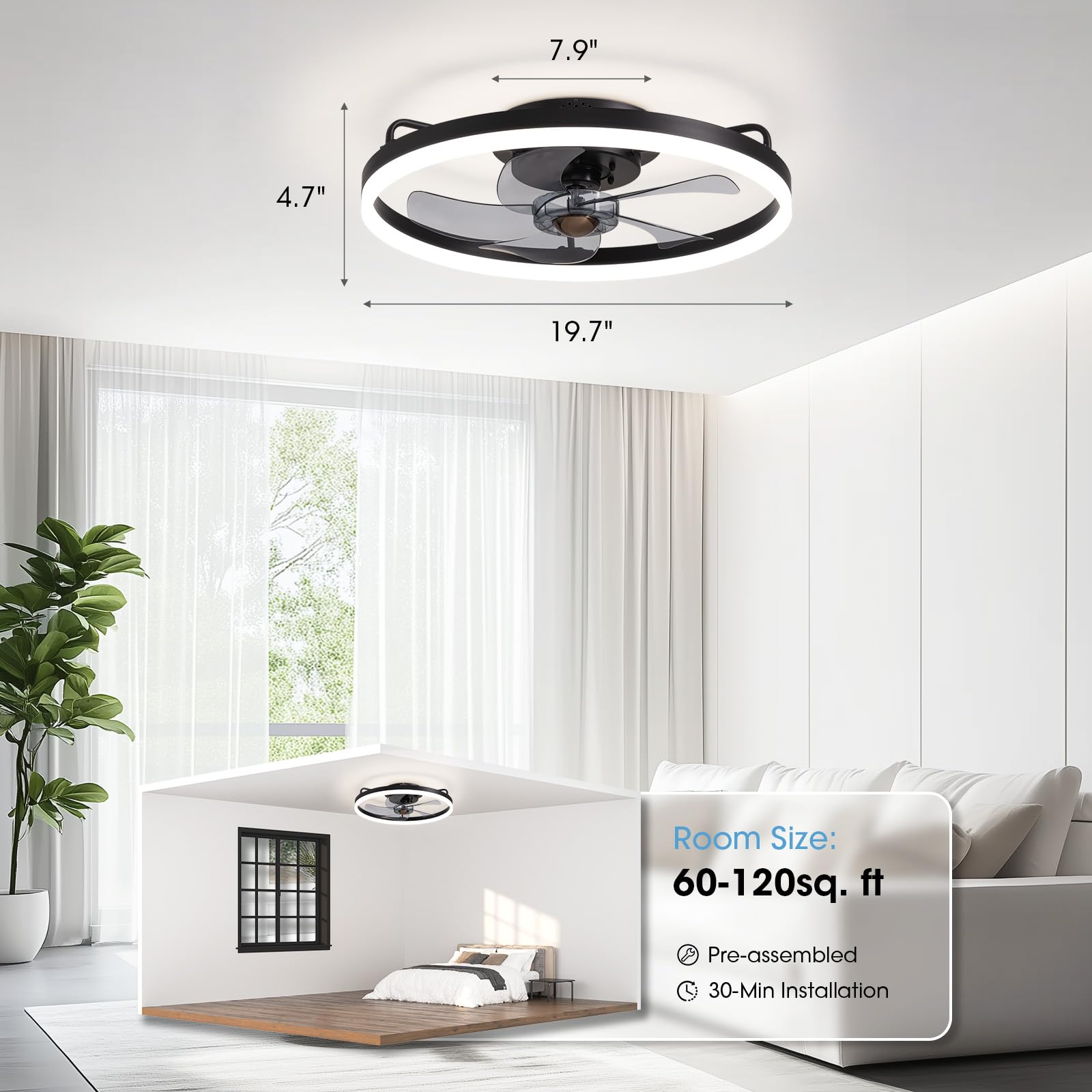 SILJOY LL-6002BL-01 Ceiling-Fans - View #3