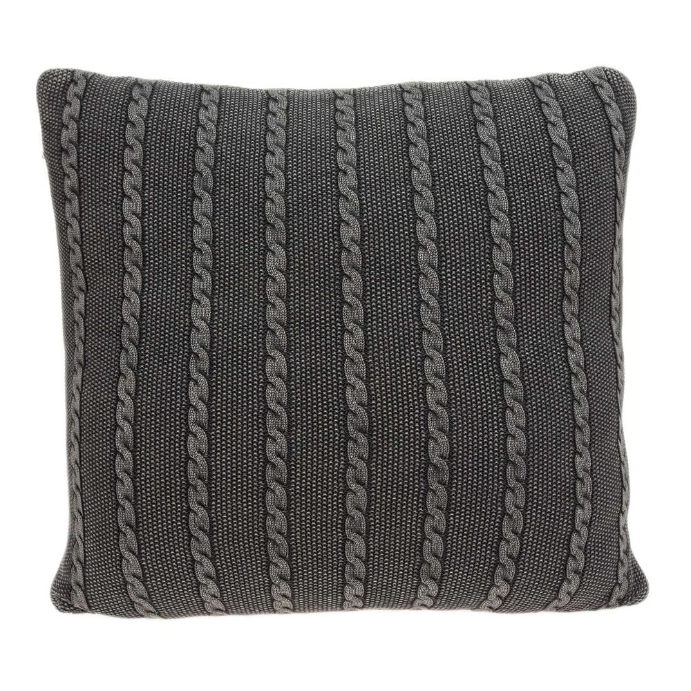 HomeRoots 333930 Jordan Charcoal Standard Cotton Pillow Case