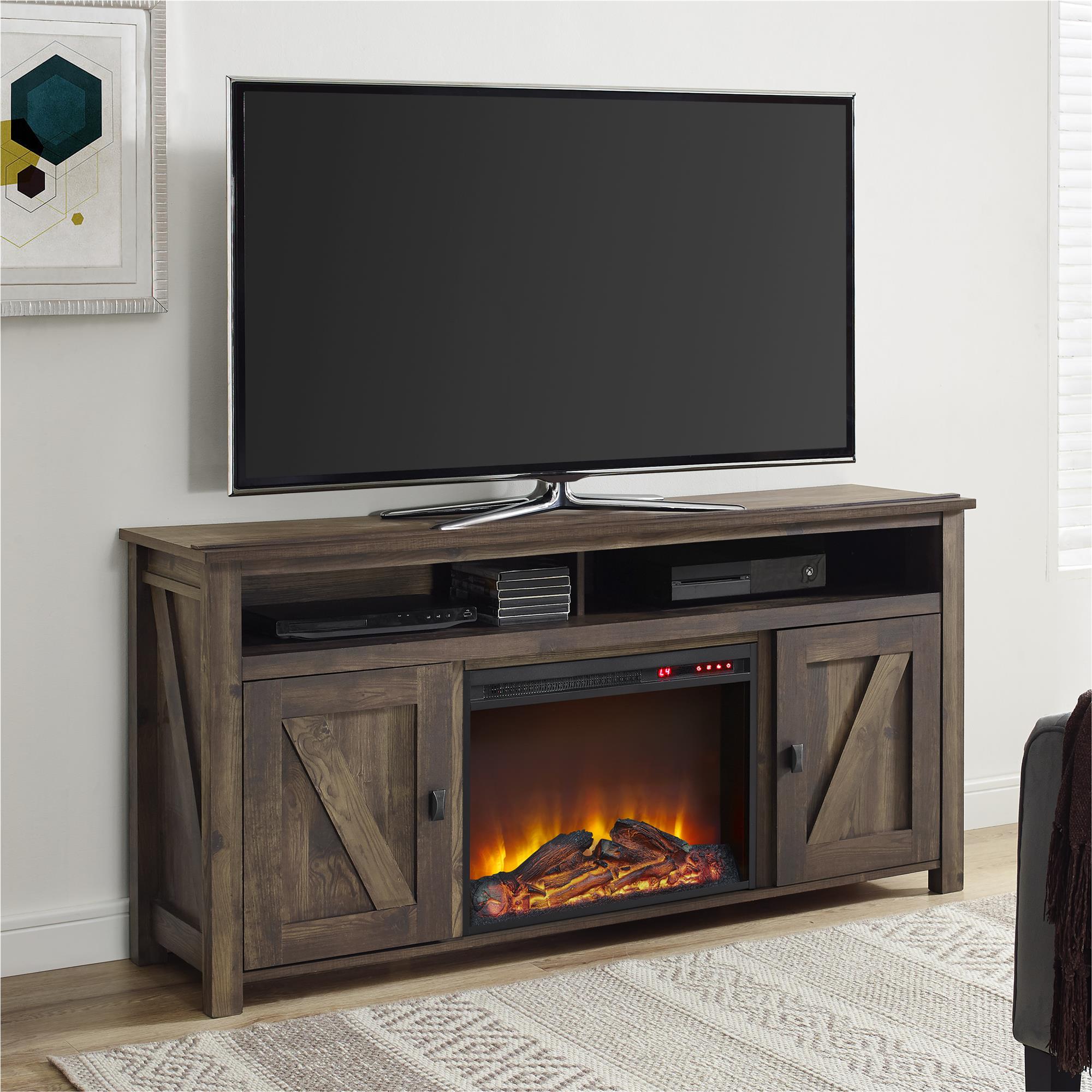 Lowes tv deals console with fireplace