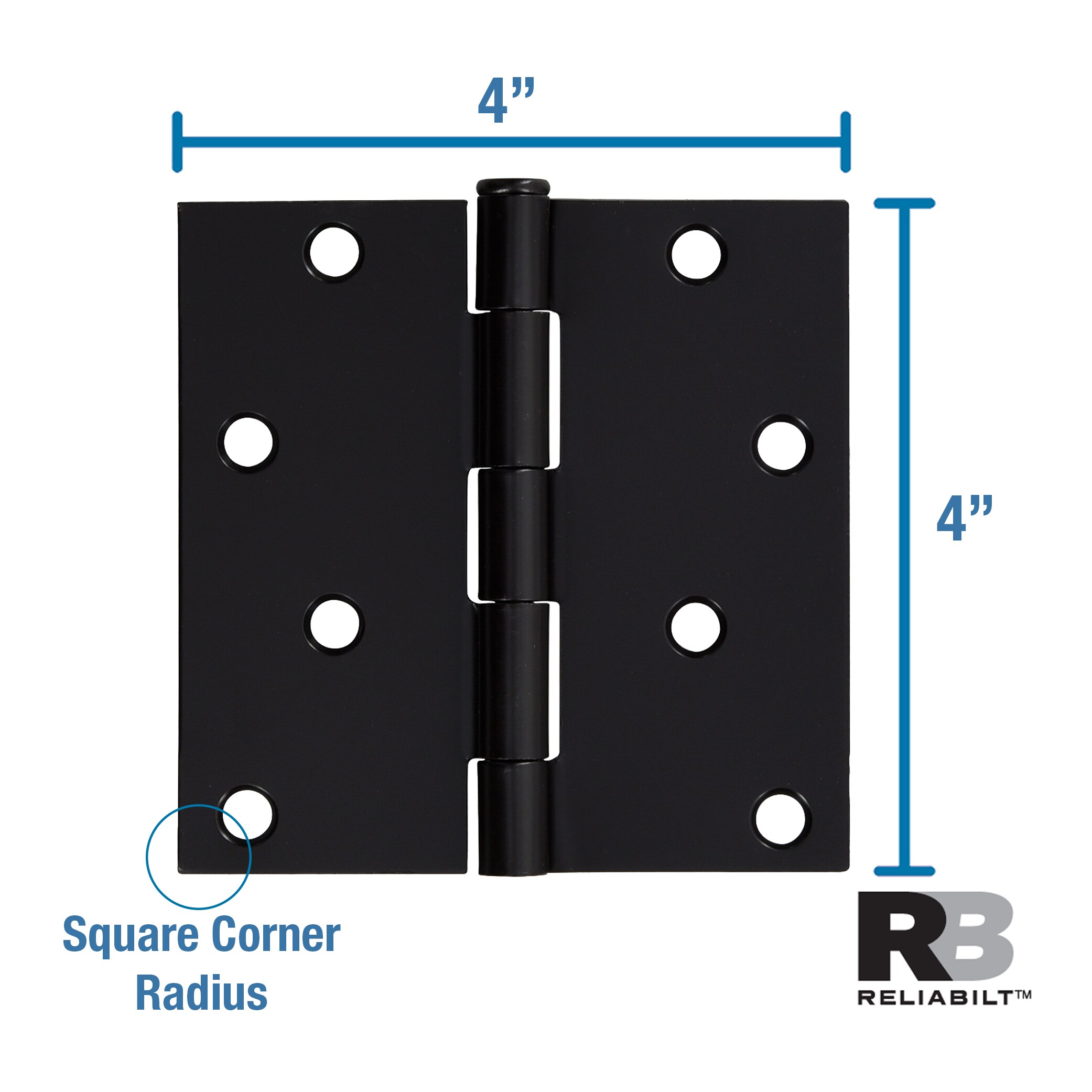 RELIABILT 4-in H x Square Oil-Rubbed Bronze Mortise Interior Door Hinge in  the Door Hinges department at