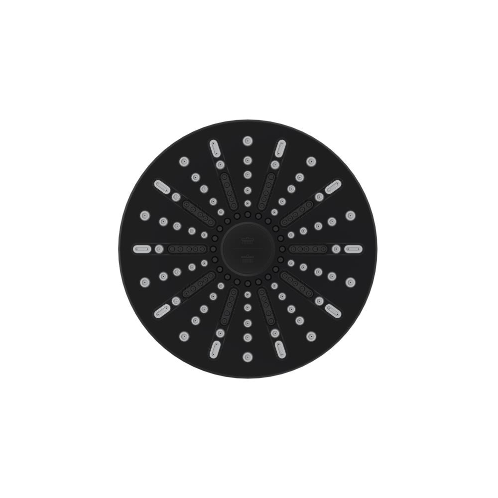 Matte Black 8-Inch Round Wall Mounted Rain Shower Head