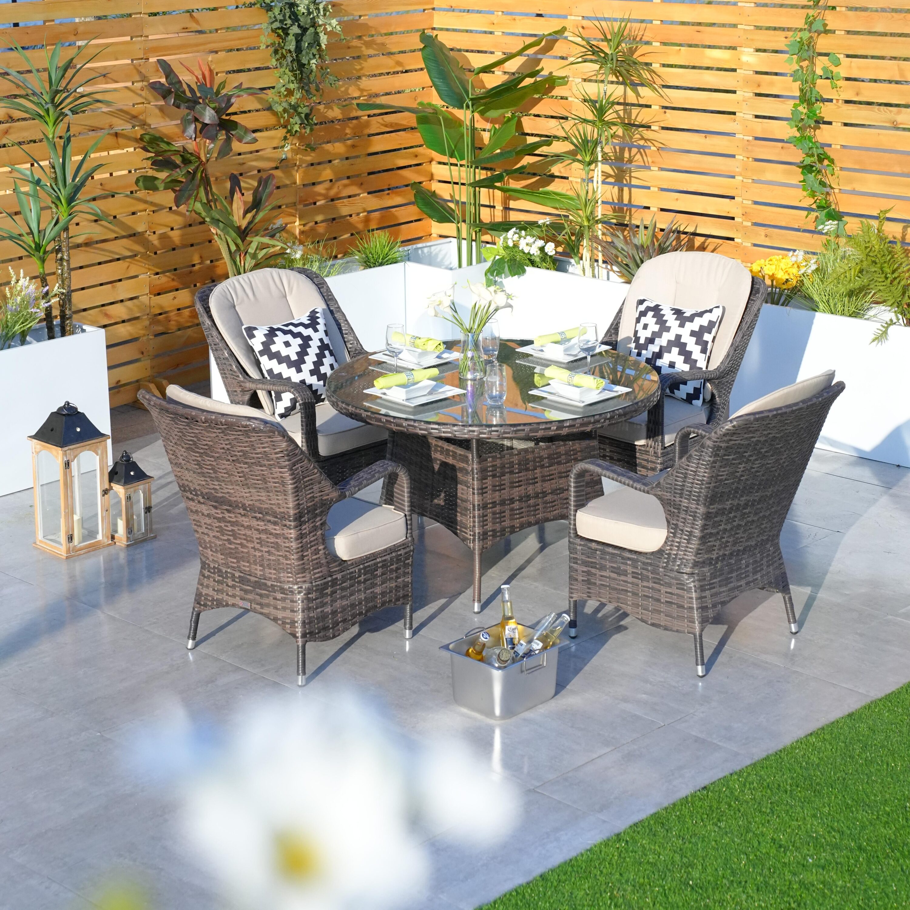Direct Wicker DWD-1709-BR Patio-Dining-Sets - View #4