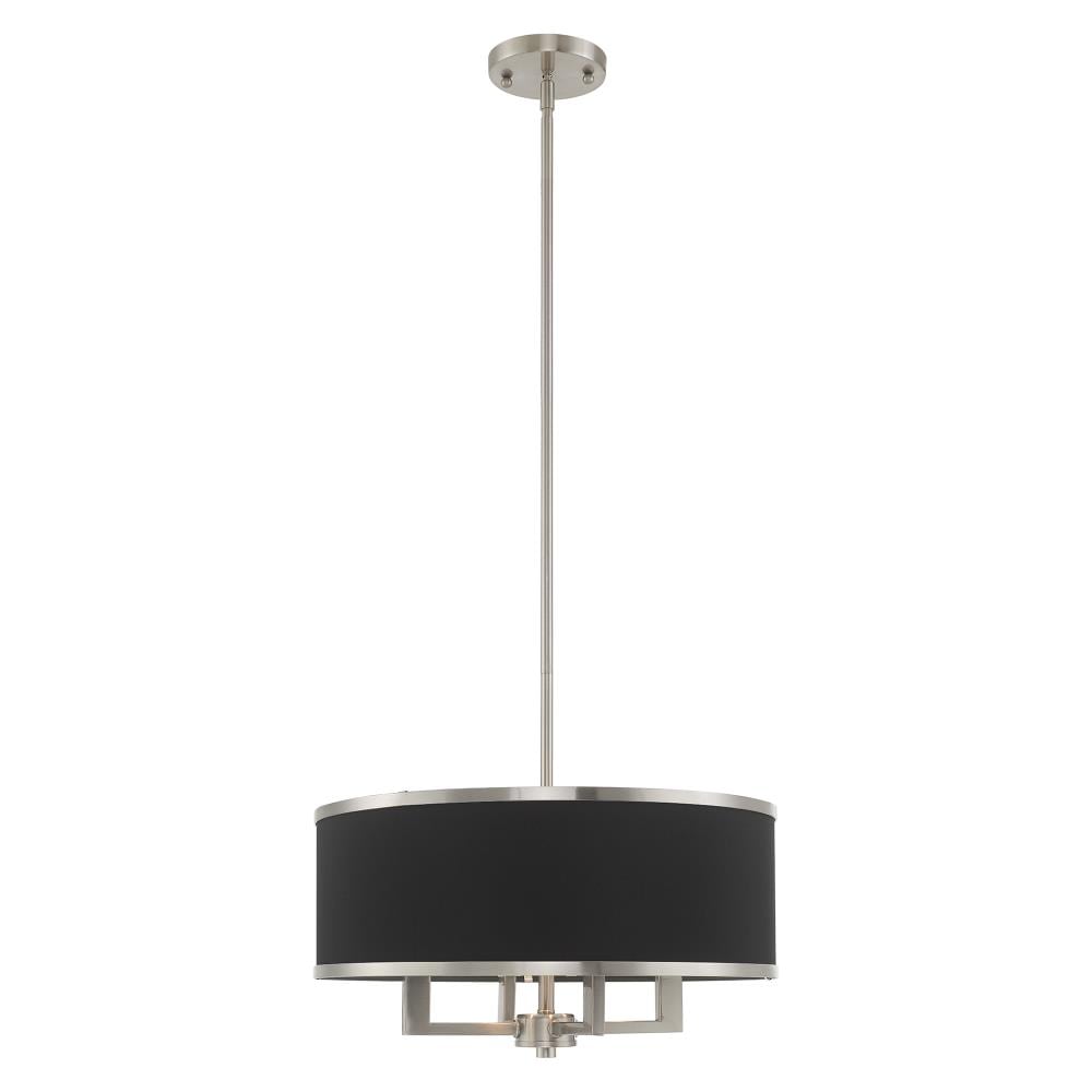 Brushed Nickel 4-Light Indoor/Outdoor Drum Chandelier