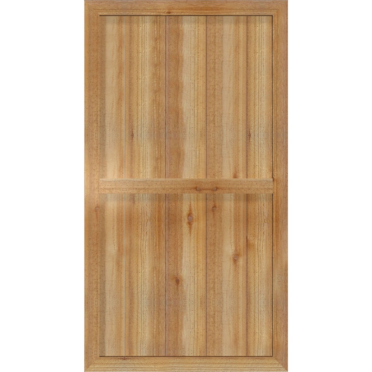 Ekena Millwork RBF06S26X049RWR 26.875-in W x 49-in H Unfinished Paintable/Stainable Board and batten Framed Wood Exterior Shutters ( 2 -Pack )