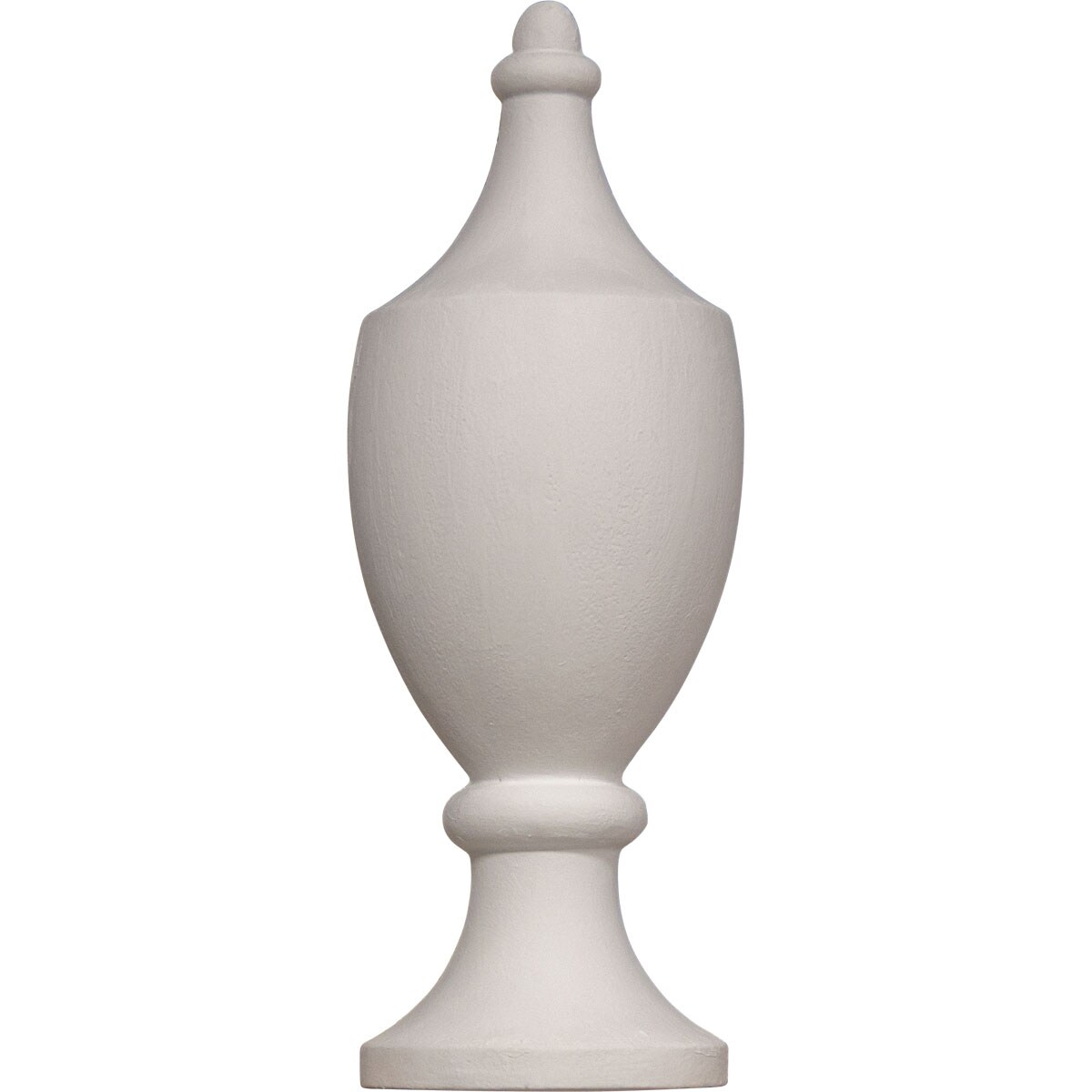 Ekena Millwork FIN03X10UH Half Round Urn 3.375-Inches x 10-Inches Primed Polyurethane Finial