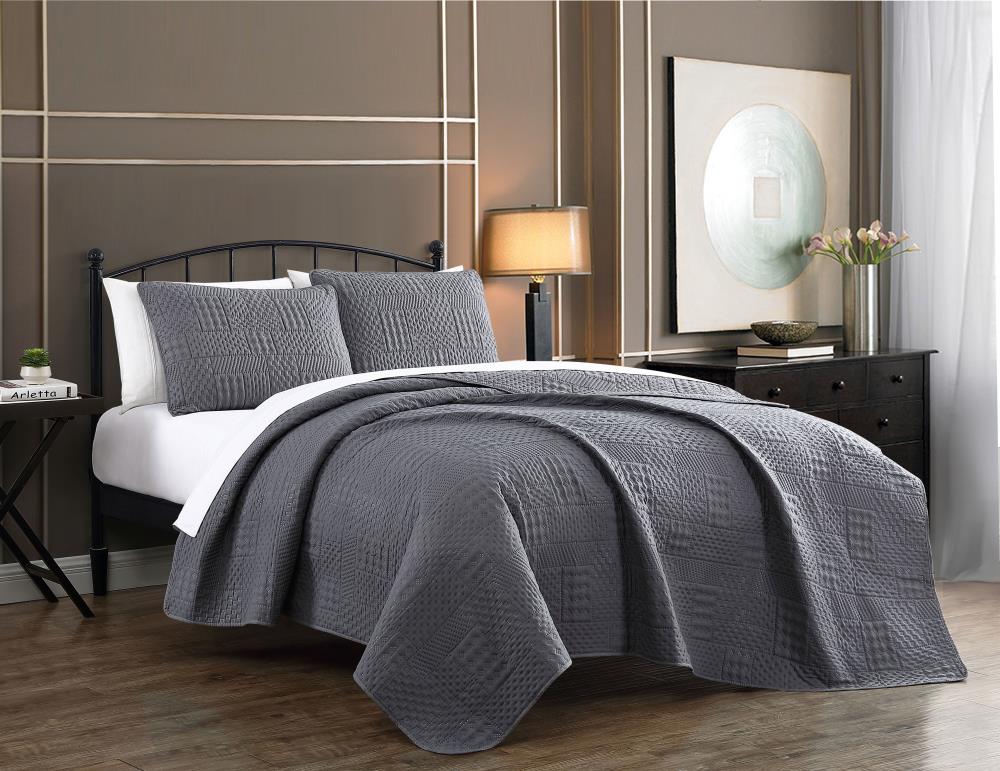 Mainstays Copper-Infused Cooling Microfiber Bed Sheet Set - Soft Silver - Queen Each