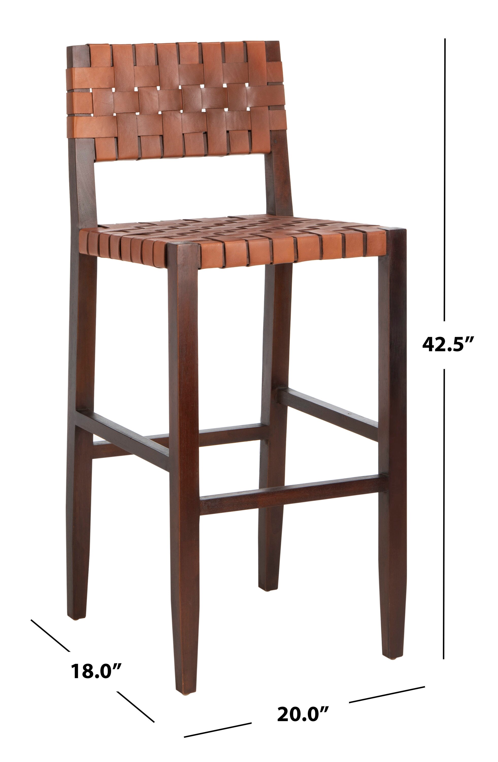 safavieh leather counter stool