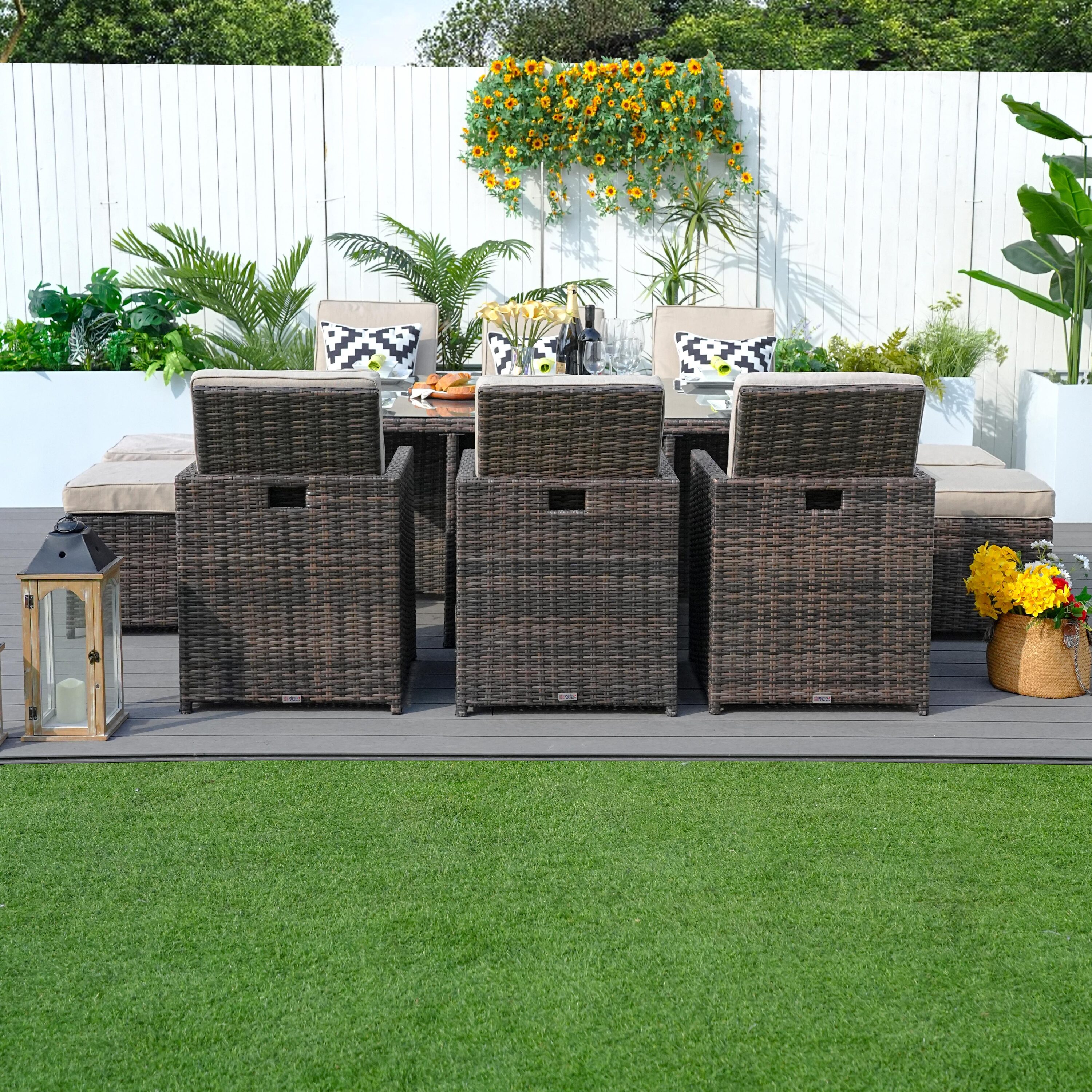Direct Wicker PAD-3234-BROWN Patio-Dining-Sets - View #4