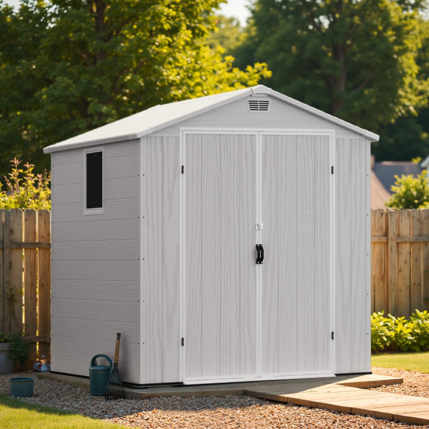 Patiowell WES-EN66-4WT Vinyl-Resin-Storage-Buildings - View #2
